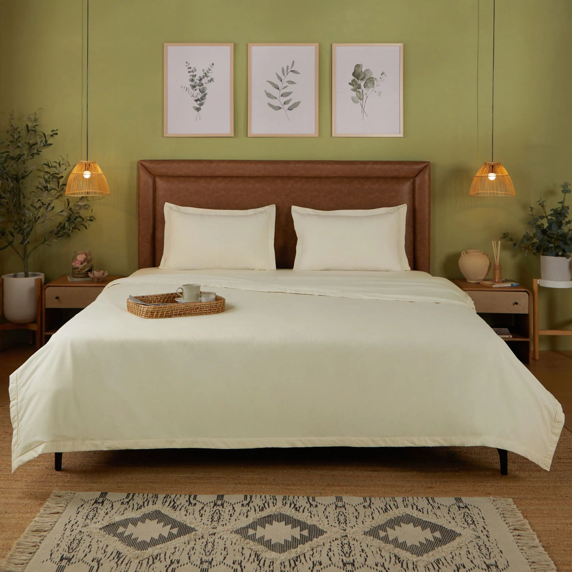 Solid Dyed 144 GSM 100% Cotton Ivory Double Dohar | Paleto
