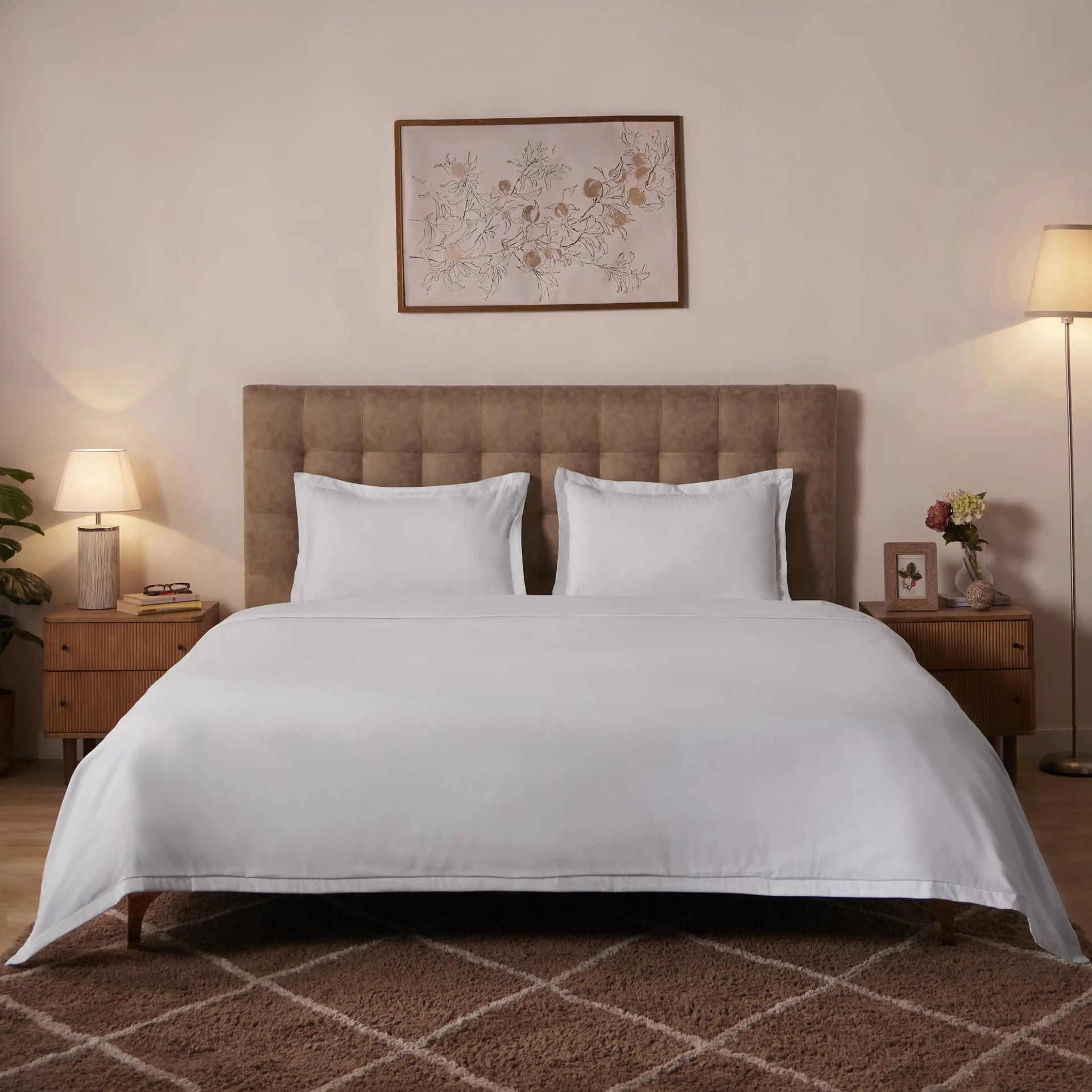 Solid Dyed 144 GSM 100% Cotton White Double Dohar | Paleto