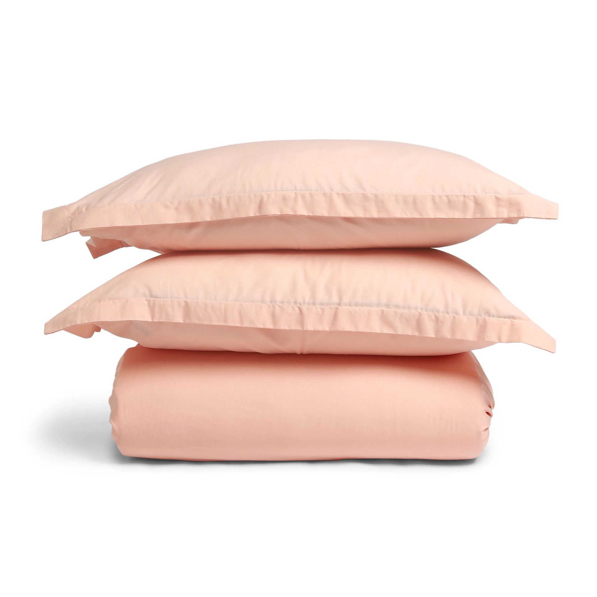 Solid Dyed 144 TC 100% Cotton Veiled Rose Queen Fitted Sheet Set | Paleto
