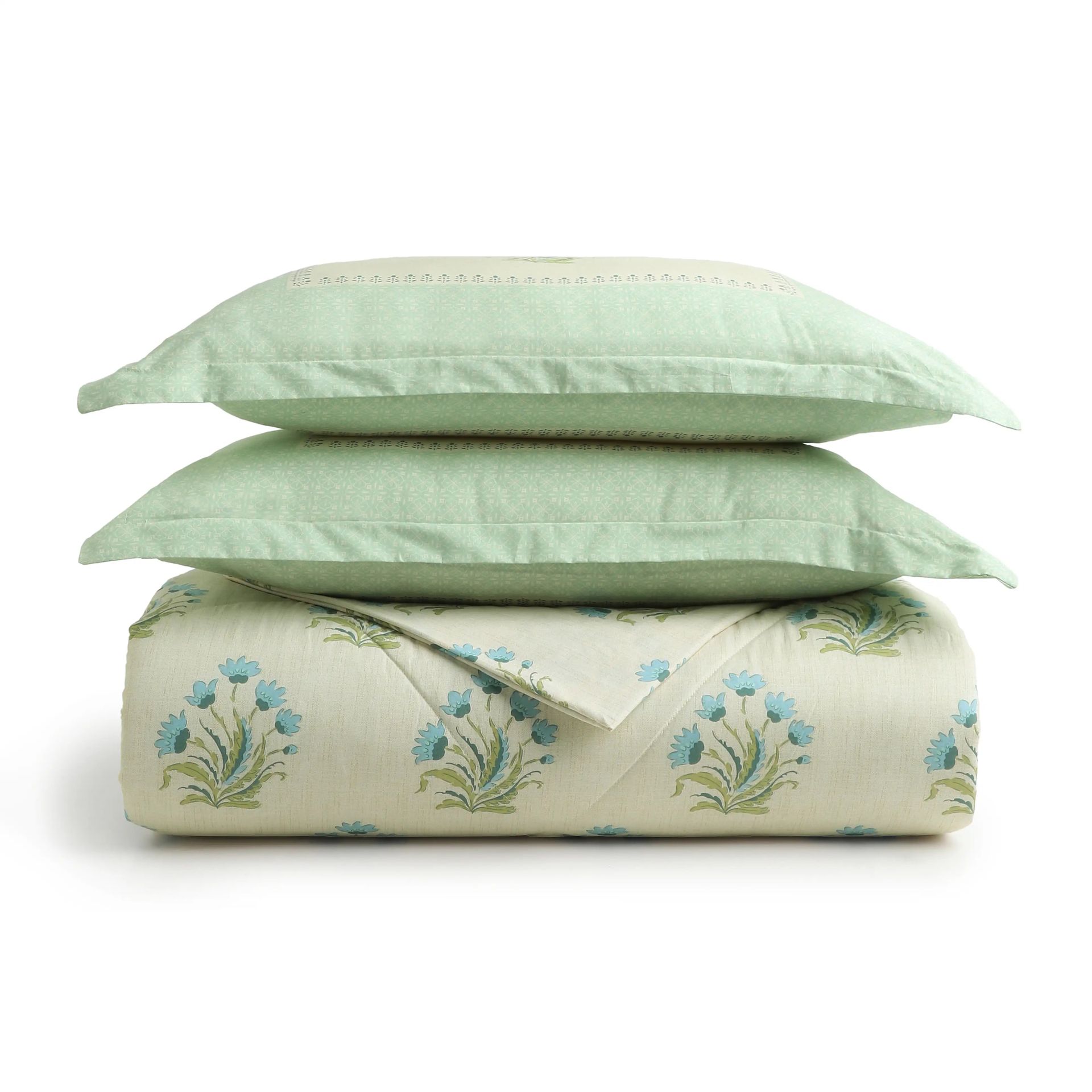 Indian Heritage 144 TC Cotton Indian Sage Double Bedding Set | Chippa Lane