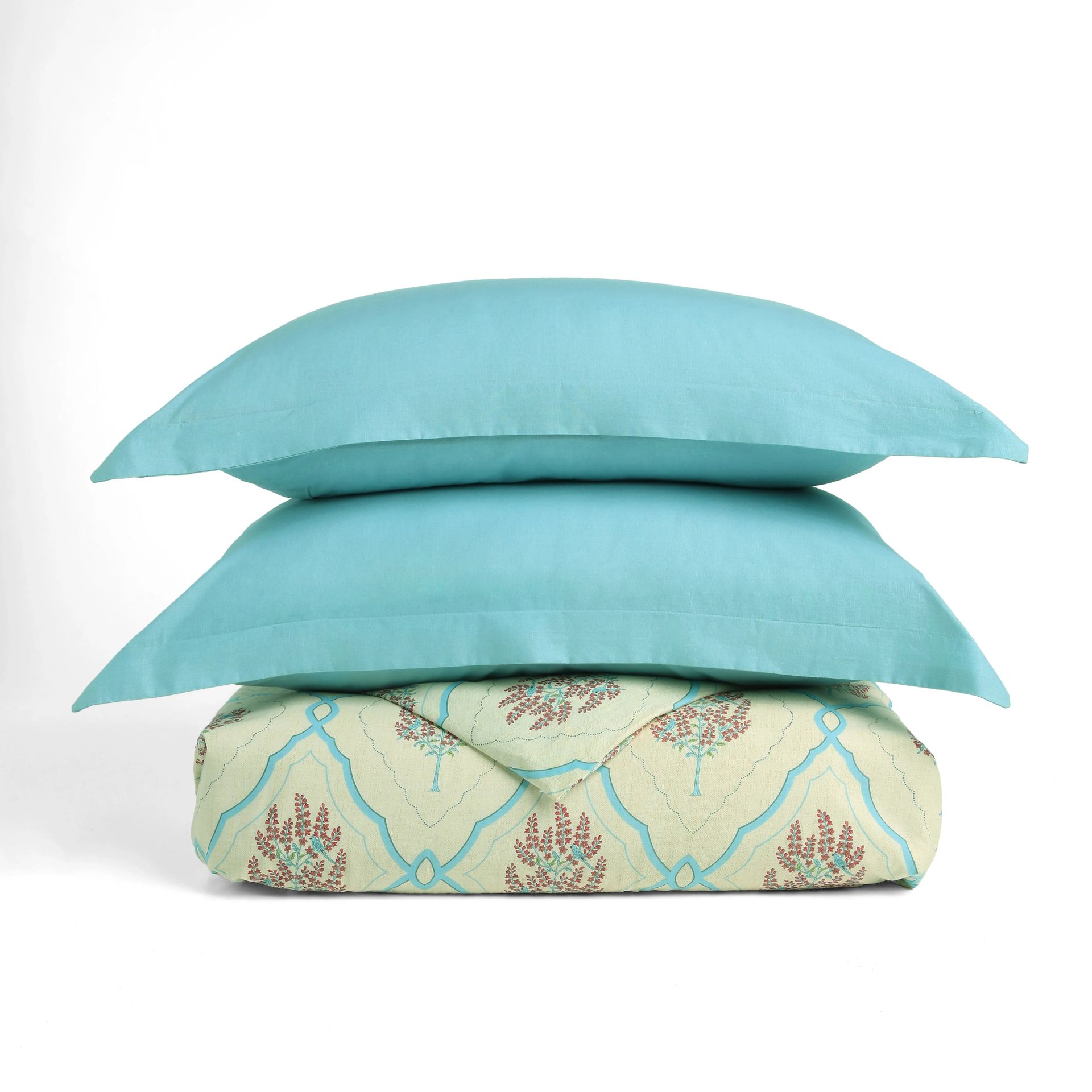 Indian Heritage 144 TC 100% Cotton Sage Bloom Double Bedding Set | Chippa Lane