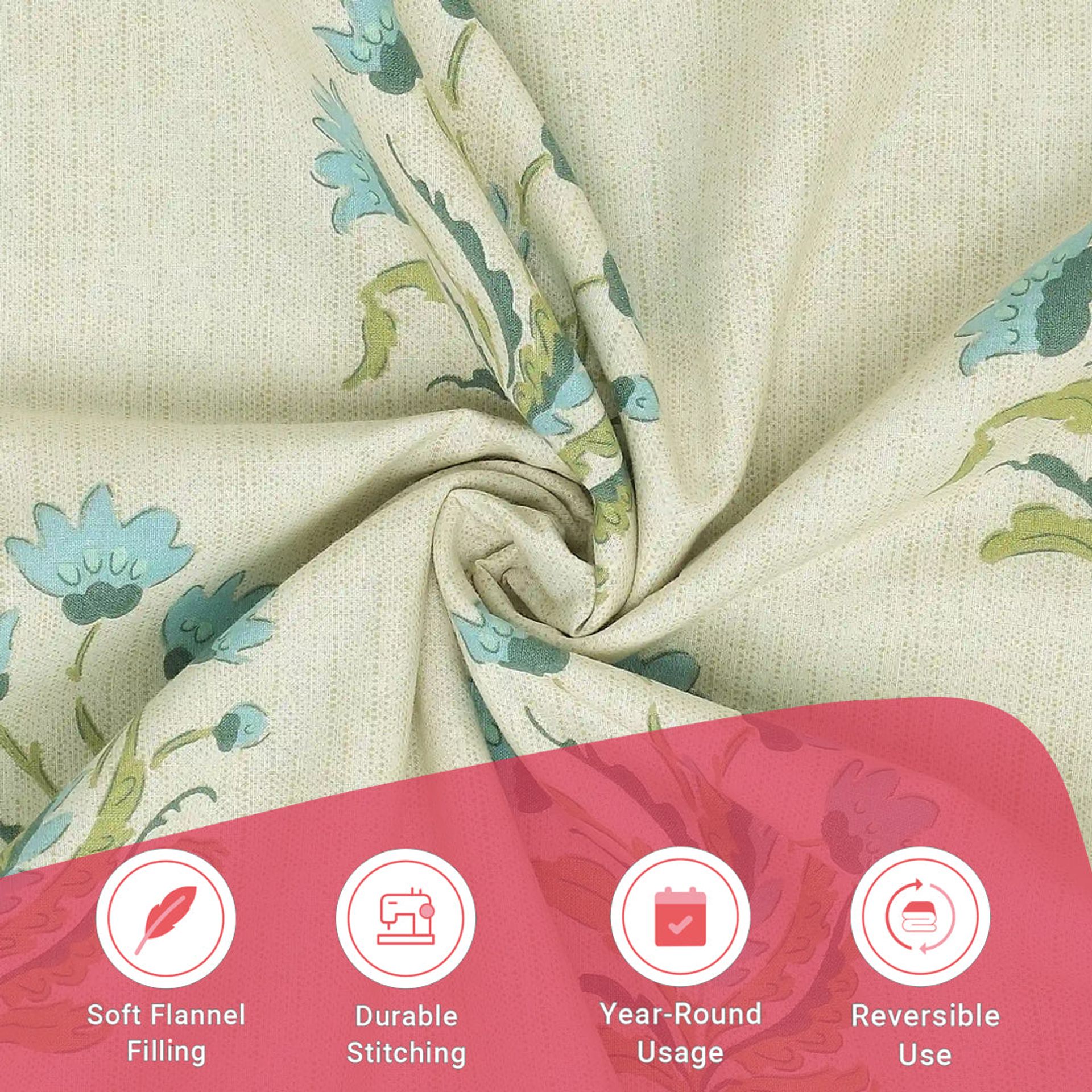 Indian Heritage 144 TC 100% Cotton Indian Sage Double Dohar | Chippa Lane