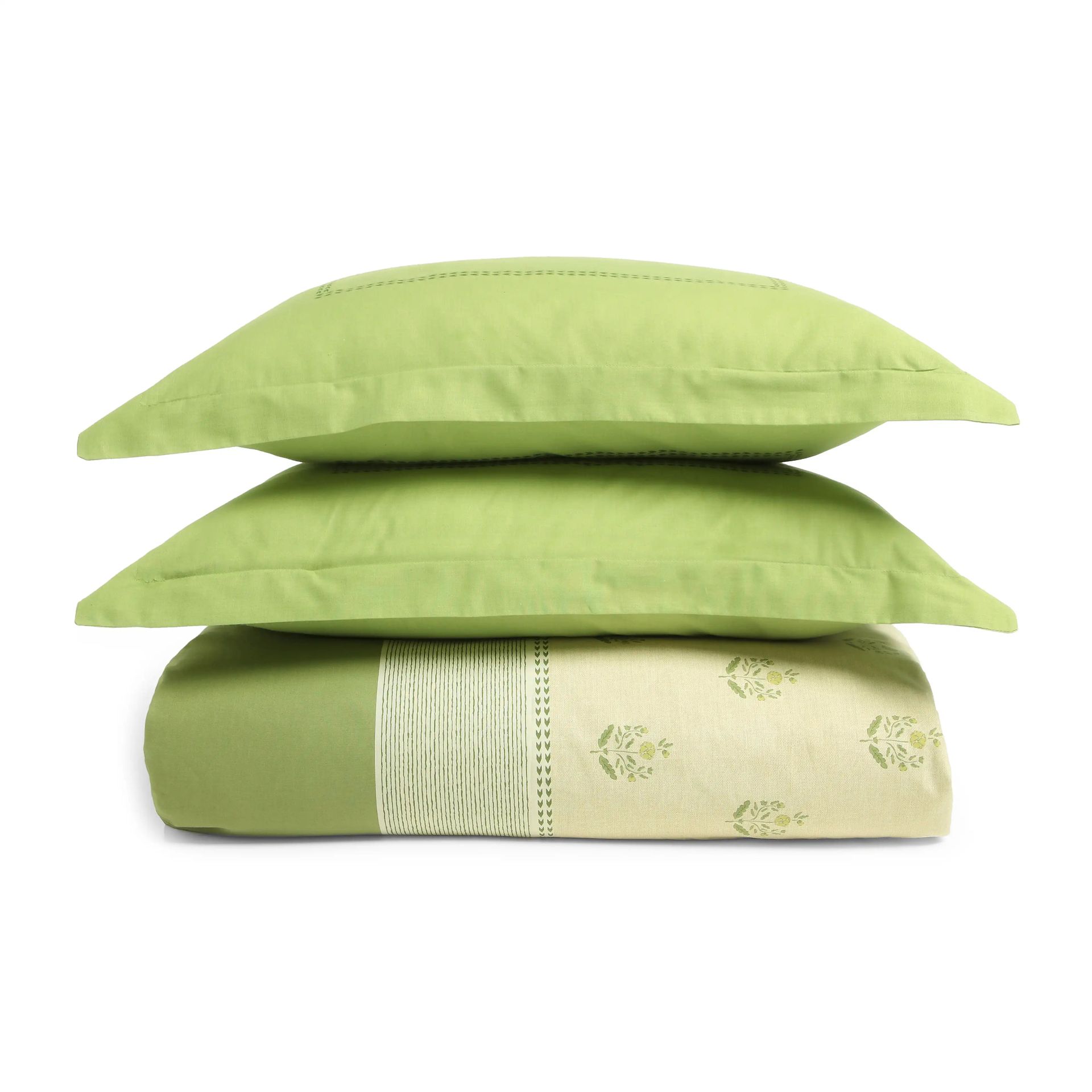 Indian Heritage 144 TC 100% Cotton Indian Moss Queen Fitted Sheet Set | Chippa Lane