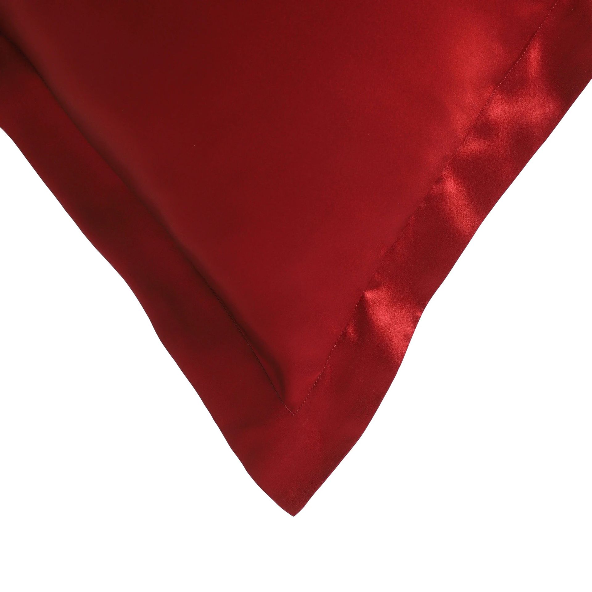 Solid Dyed 100% Mulberry Silk Garnet Double Silk Pillow Cover | Lisseto