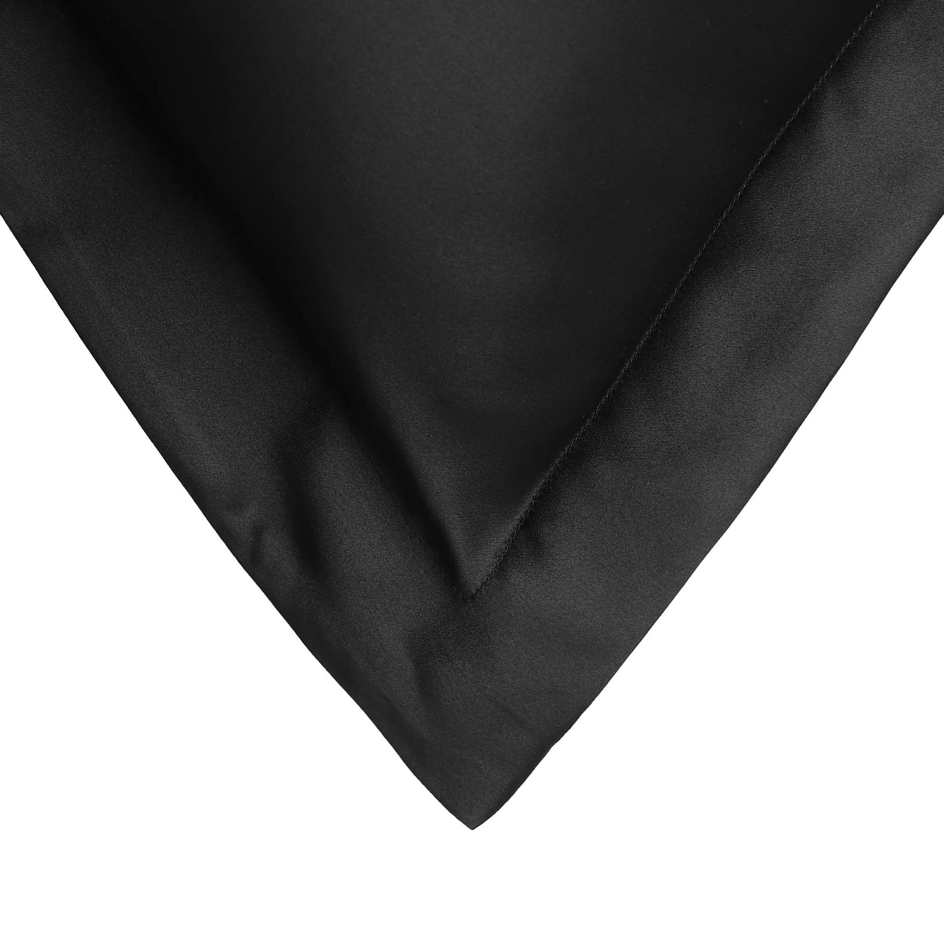 Solid Dyed 100% Mulberry Silk Jet Black Double Silk Pillow Cover | Lisseto