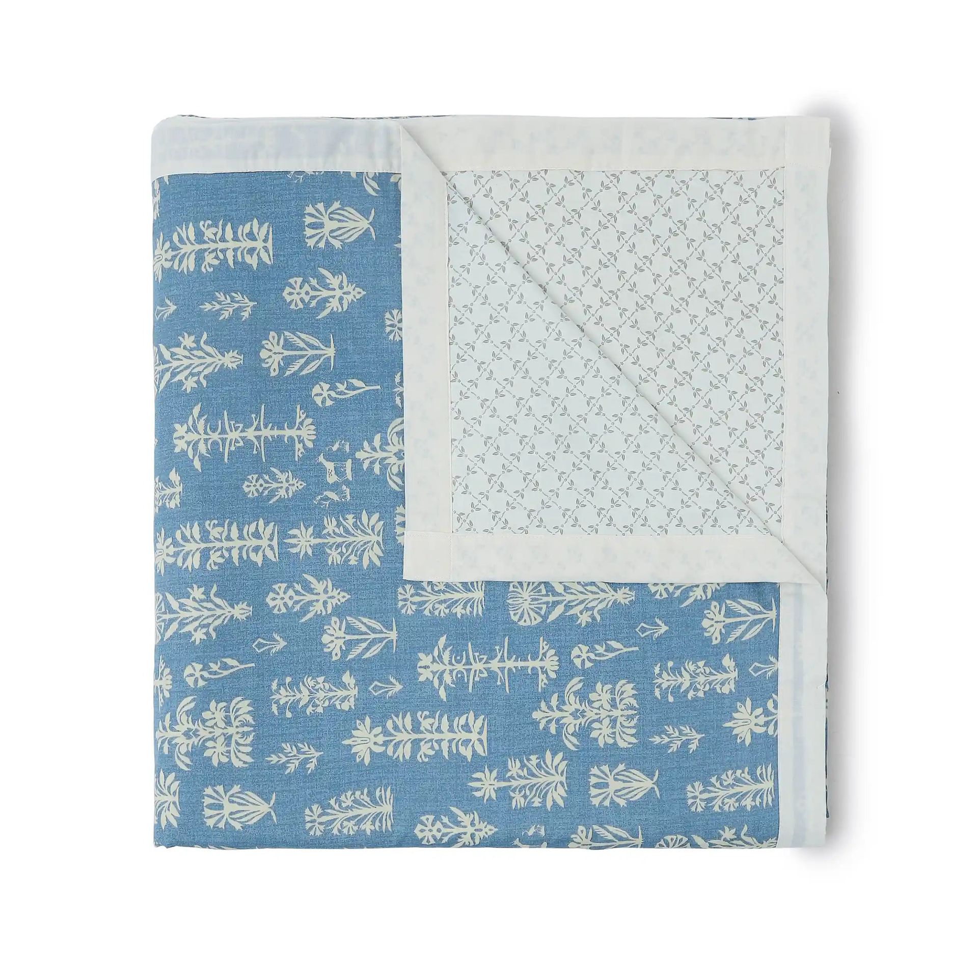 Ethnic 250 TC 100% Cotton Dark Blue Single Dohar | Fergana