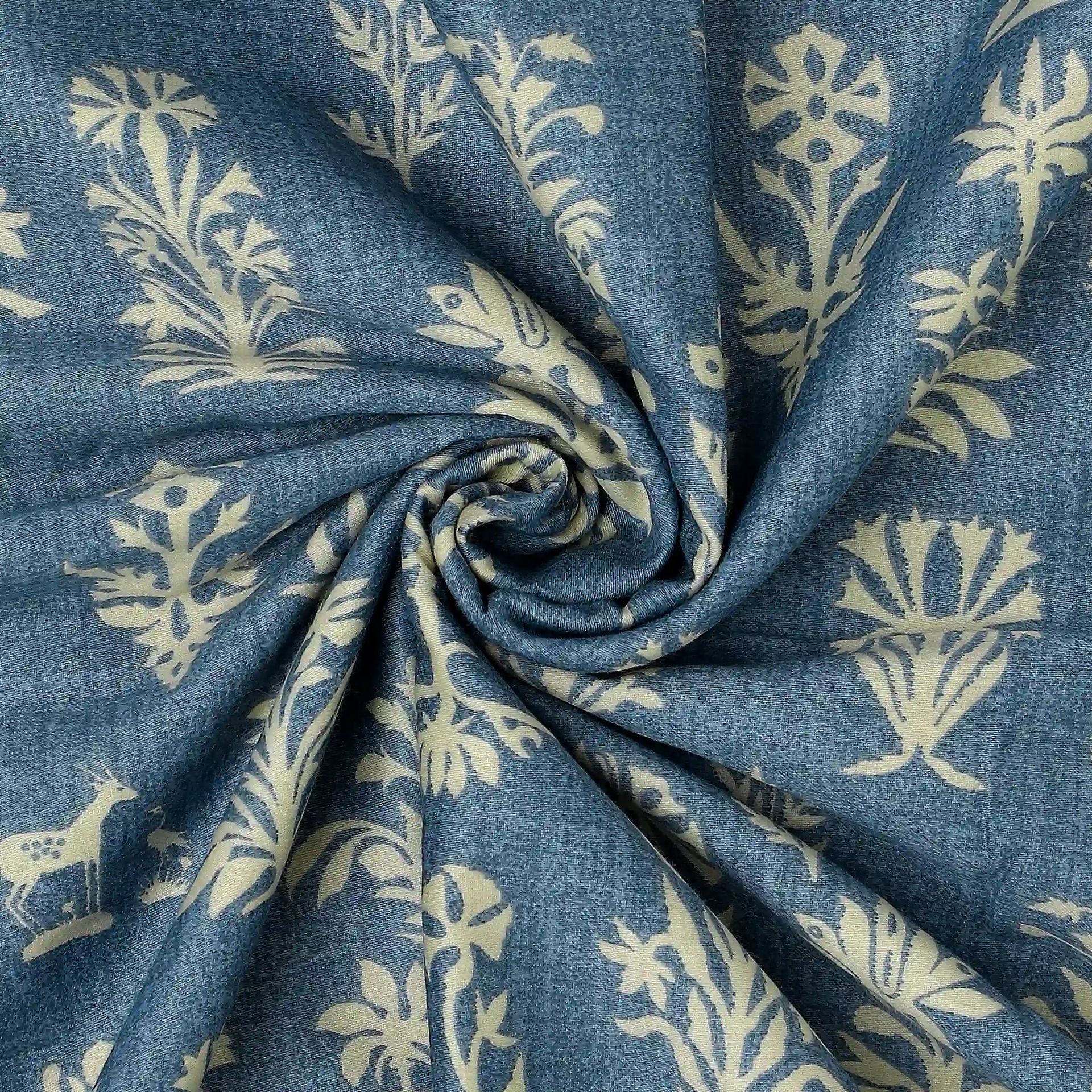 Ethnic 250 TC 100% Cotton Dark Blue Single Dohar | Fergana