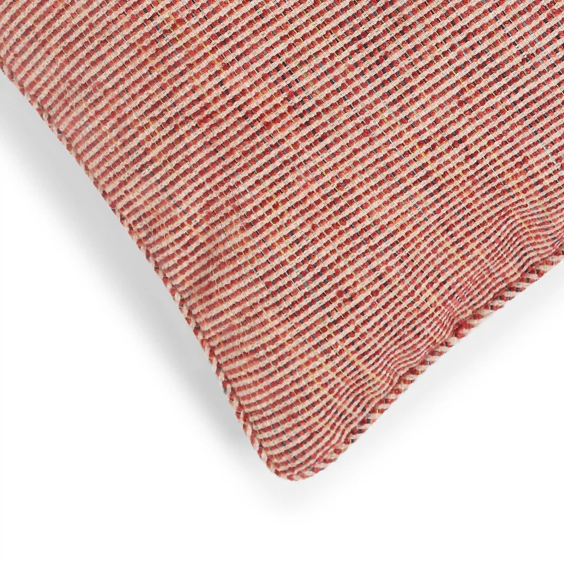 Textured Polyester Blend Red Cushion Cover | Espricia