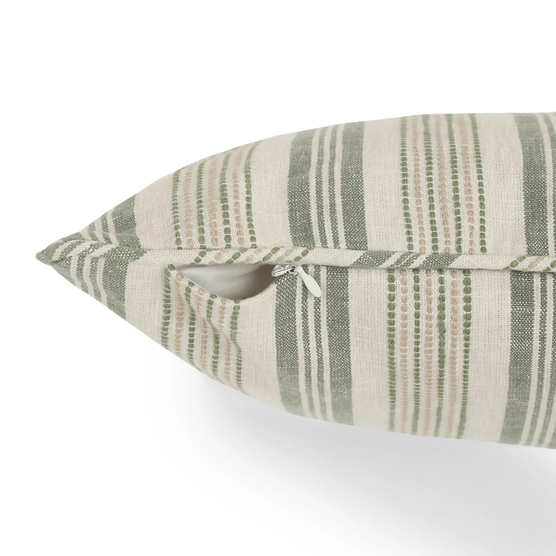 Geometric Cotton Blend Sage Meadow Cushion Cover | Espricia