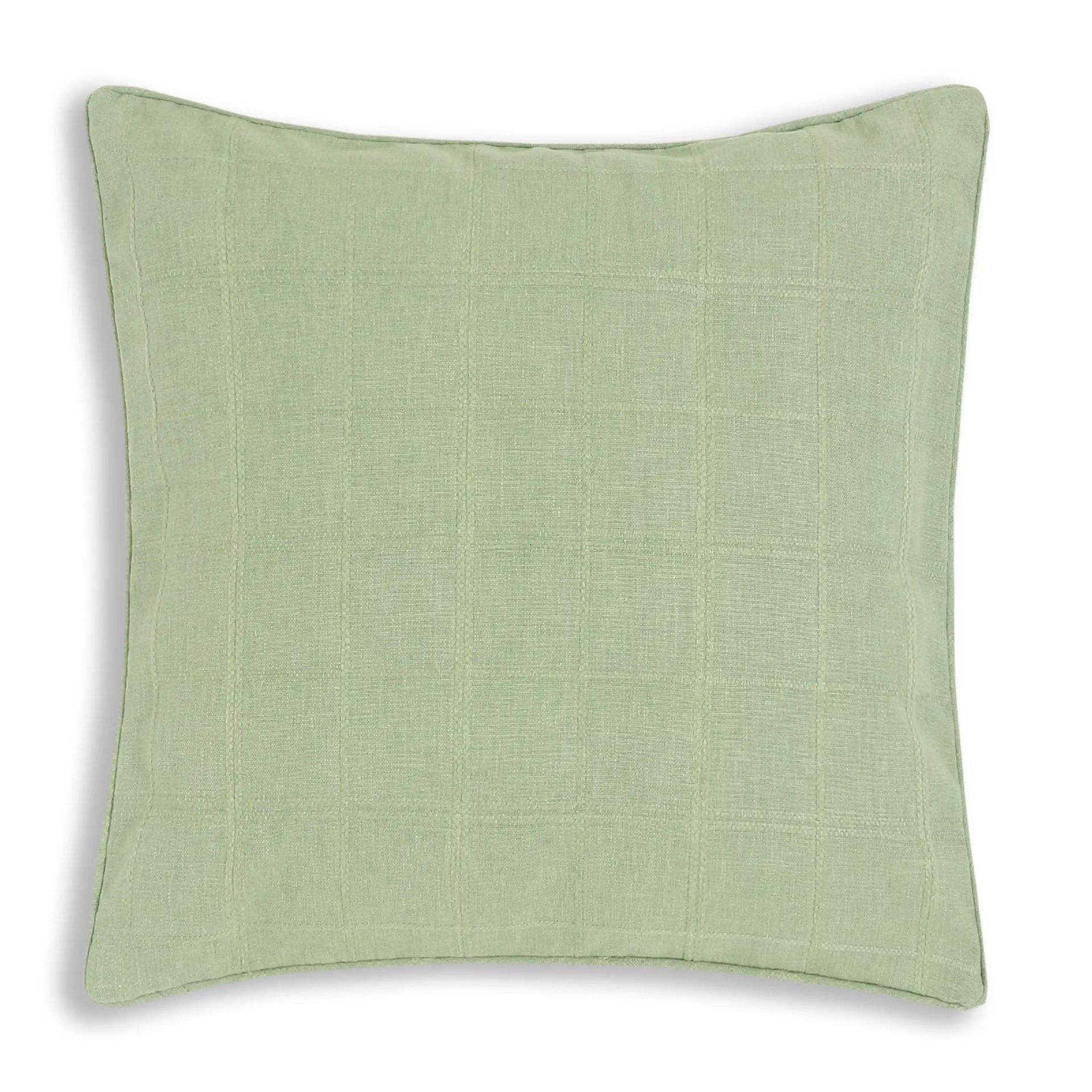 Geometric Polyester Cotton Blend Sage Cushion Cover | Espricia