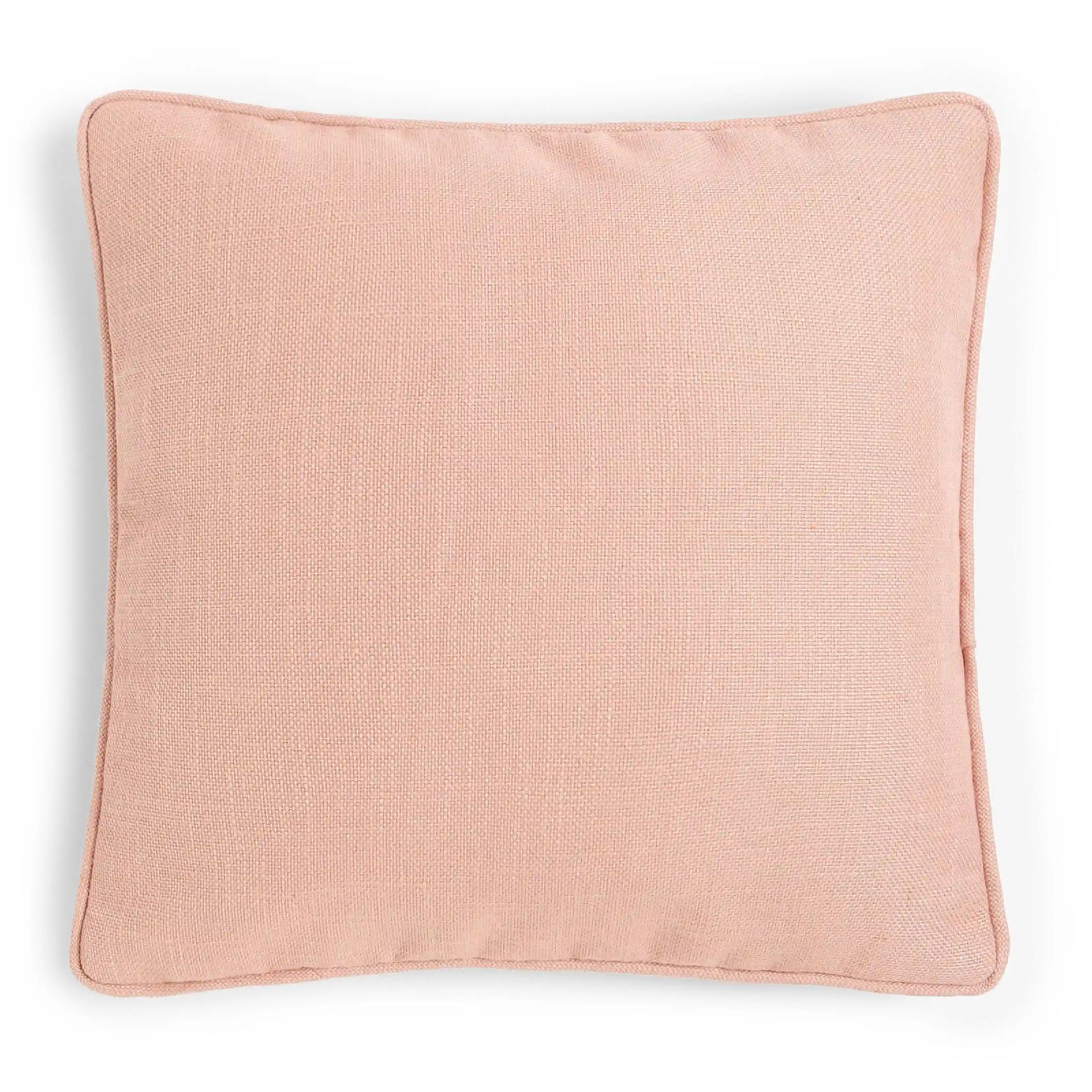 Solid Dyed Viscose Polyester Blend Peach Cushion Cover | Espricia