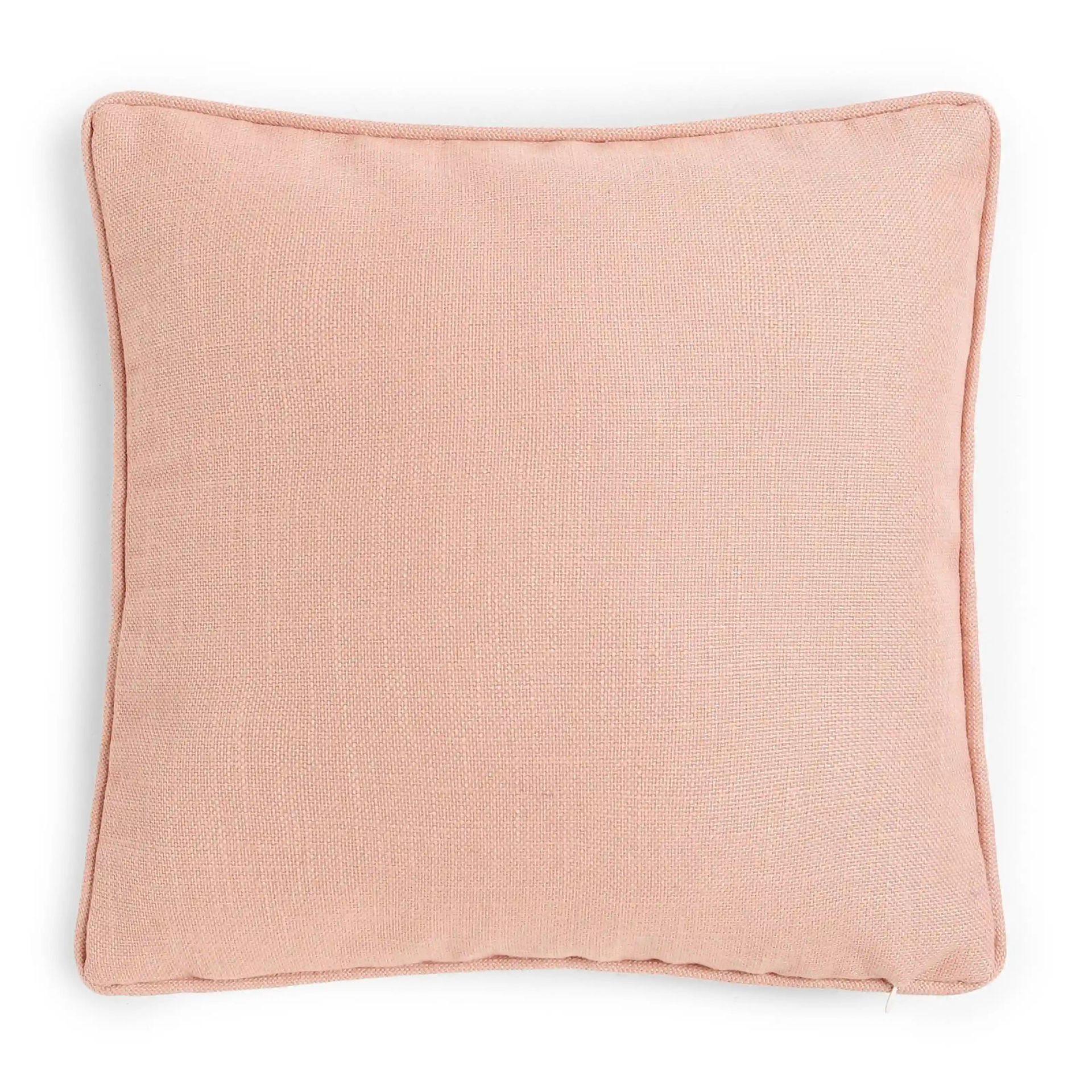 Solid Dyed Viscose Polyester Blend Peach Cushion Cover | Espricia