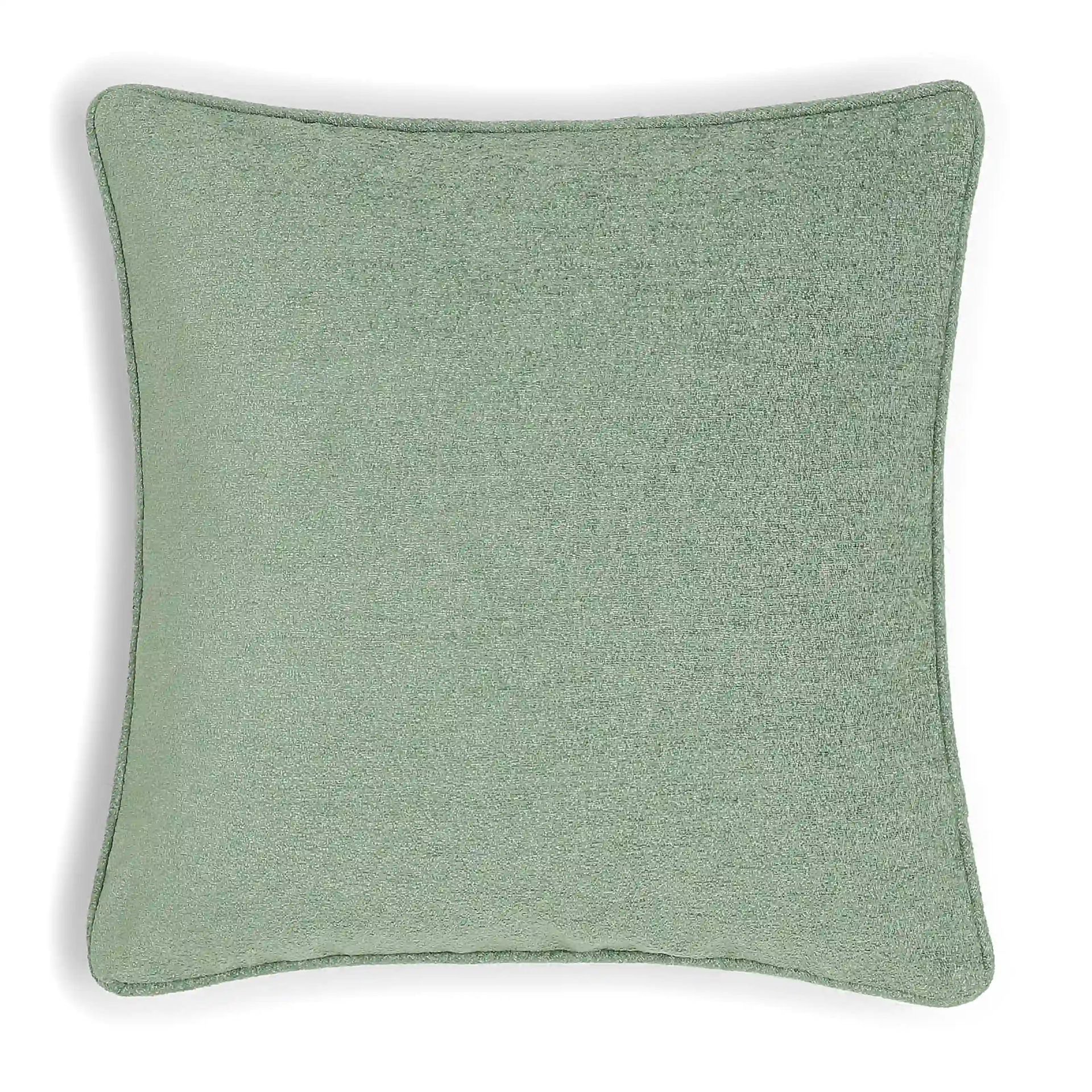 Textured Polyester Blend Sage Mist Cushion Cover | Vissencia