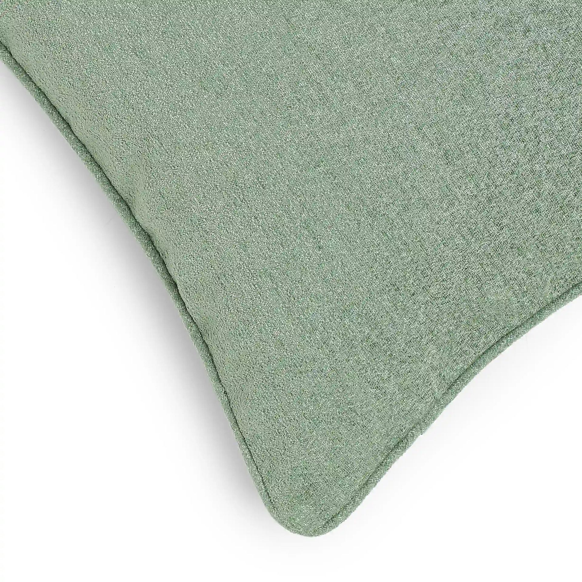 Textured Polyester Blend Sage Mist Cushion Cover | Vissencia