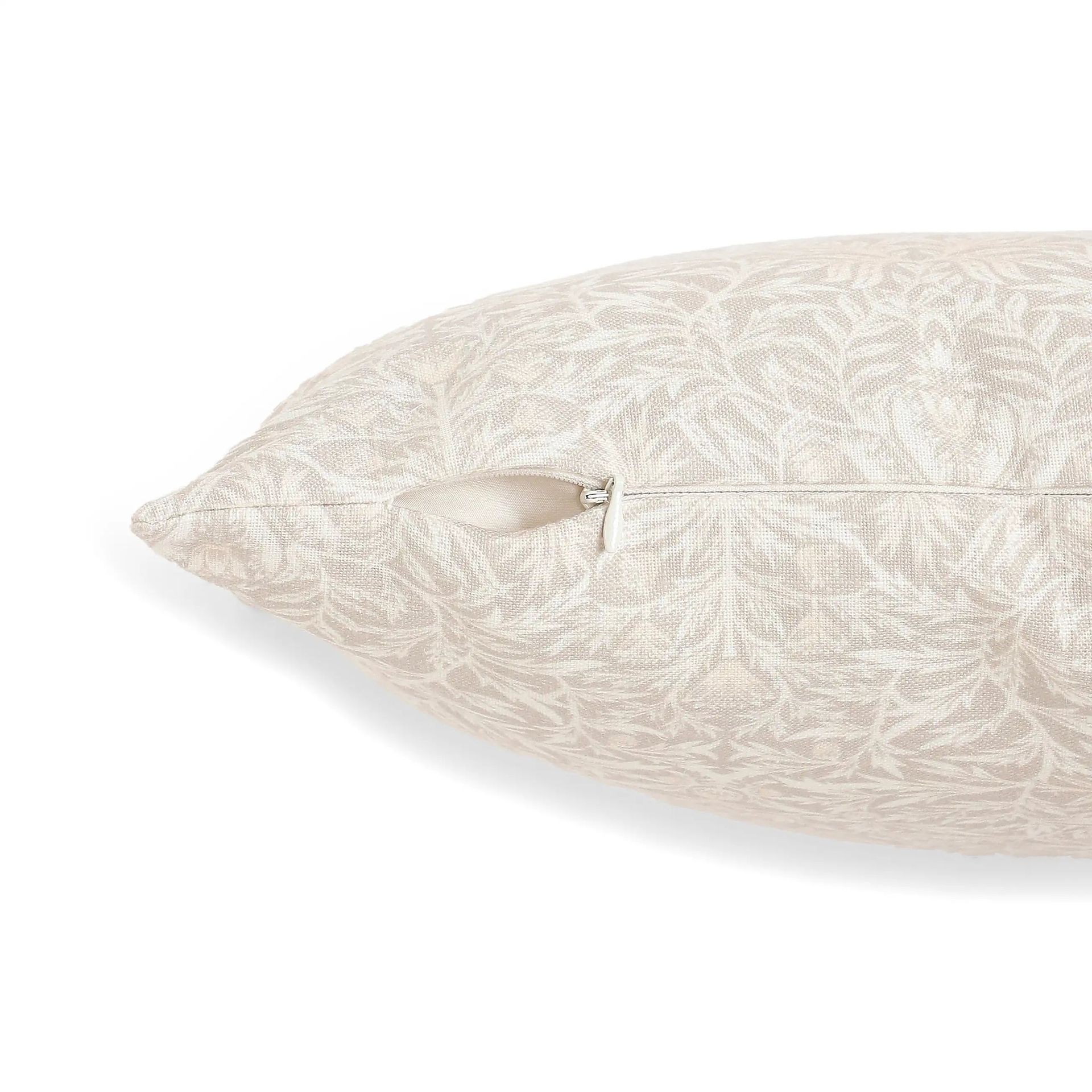 Indian Heritage Polyester Blend Biscotti Cushion Cover | Vissencia