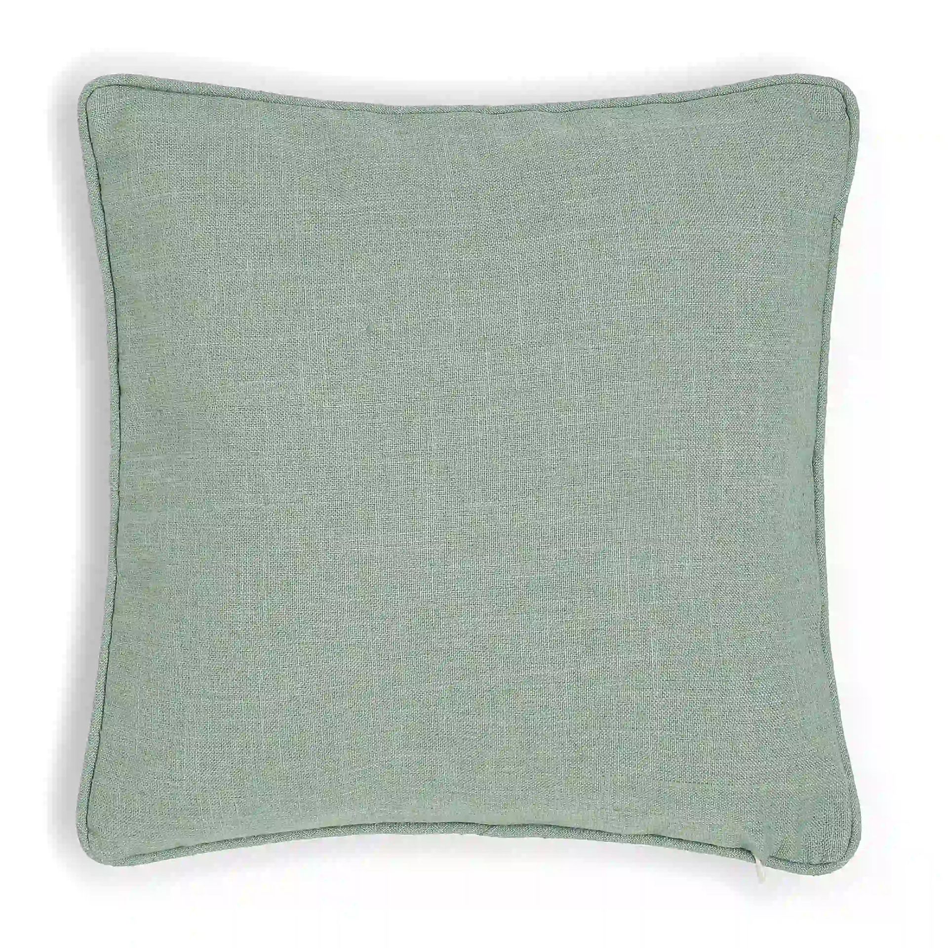 Solid Dyed Polyester Blend Mint Cushion Cover | Vissencia