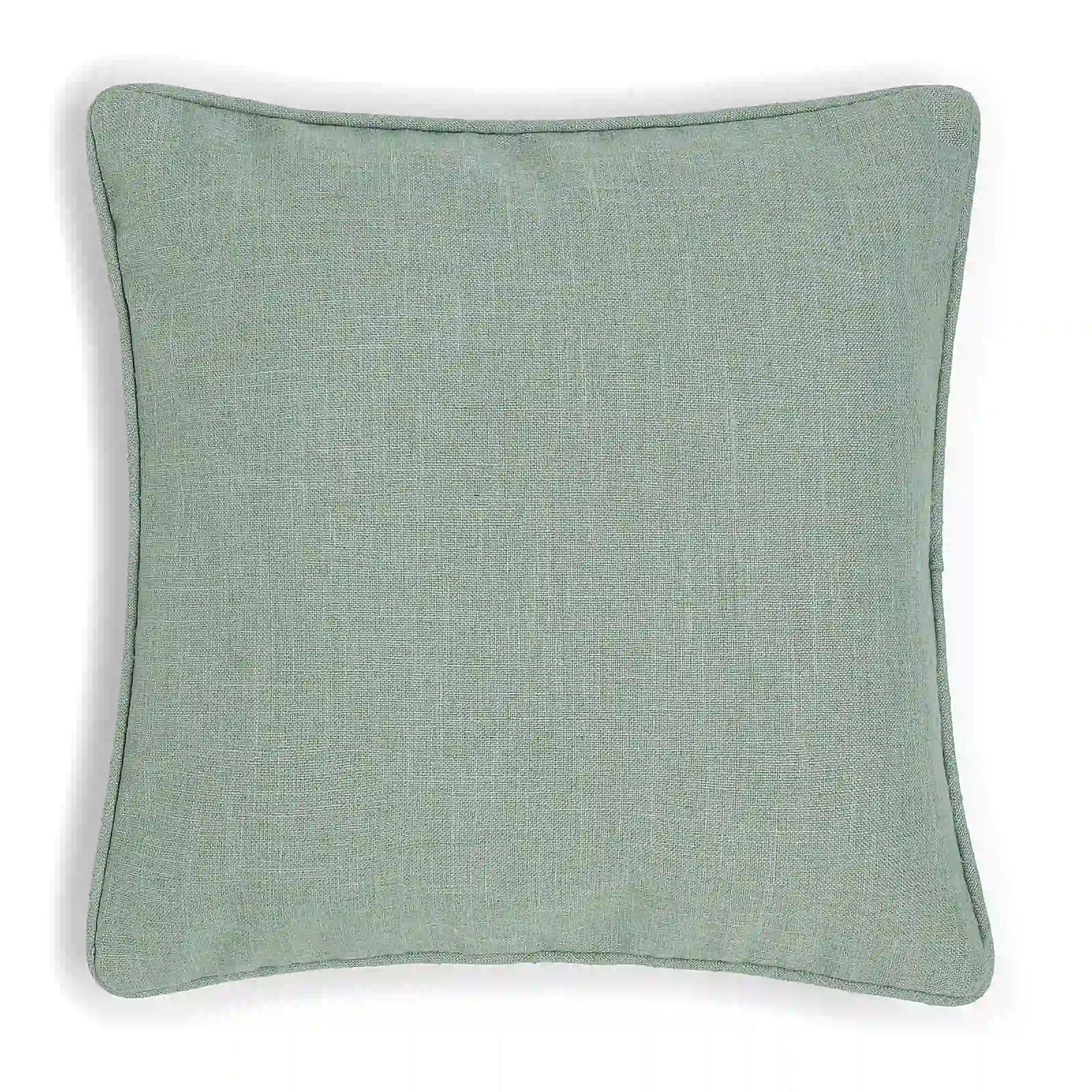Solid Dyed Polyester Blend Mint Cushion Cover | Vissencia