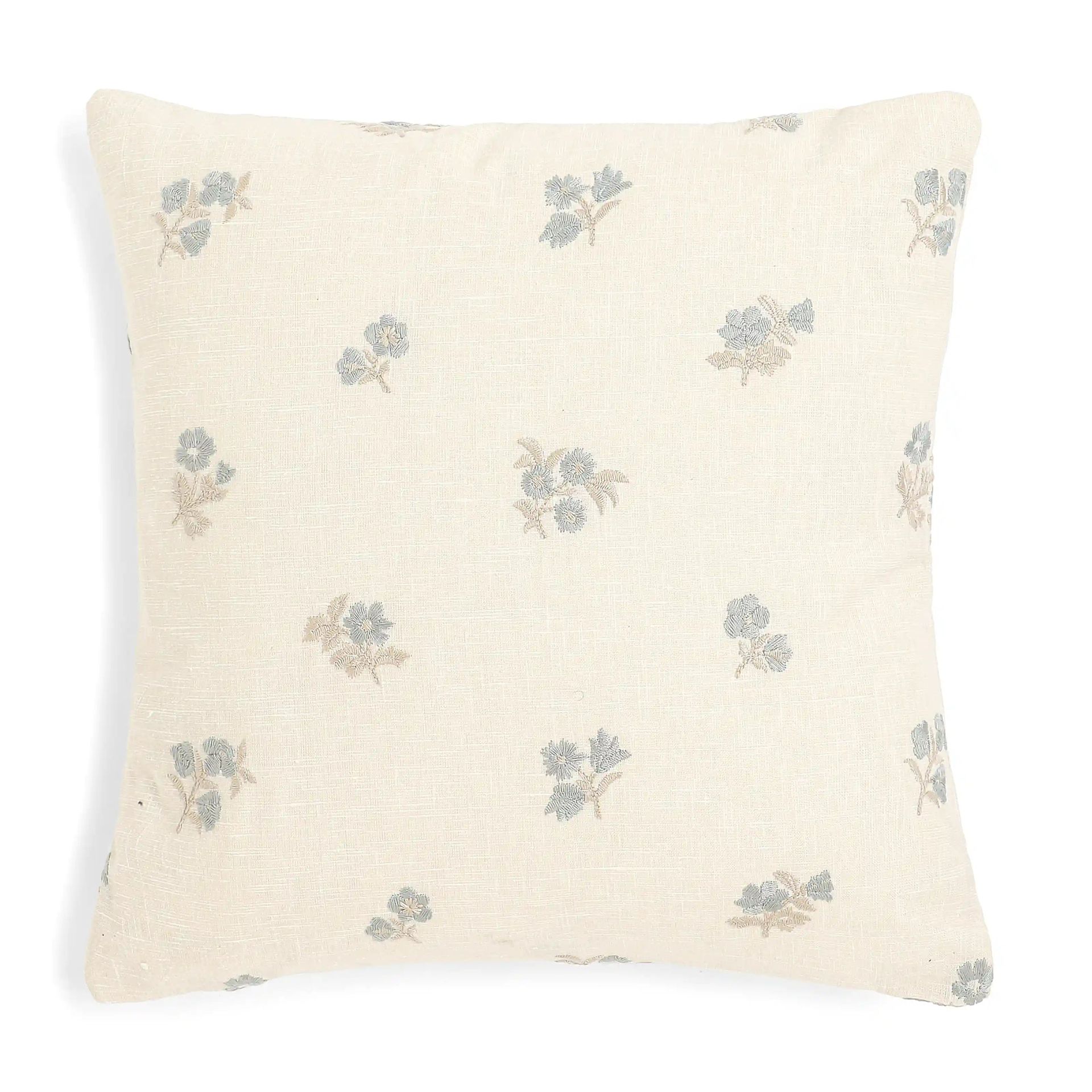 Indian Heritage Polyester Blend Aqua Breeze Cushion Cover | Vissencia