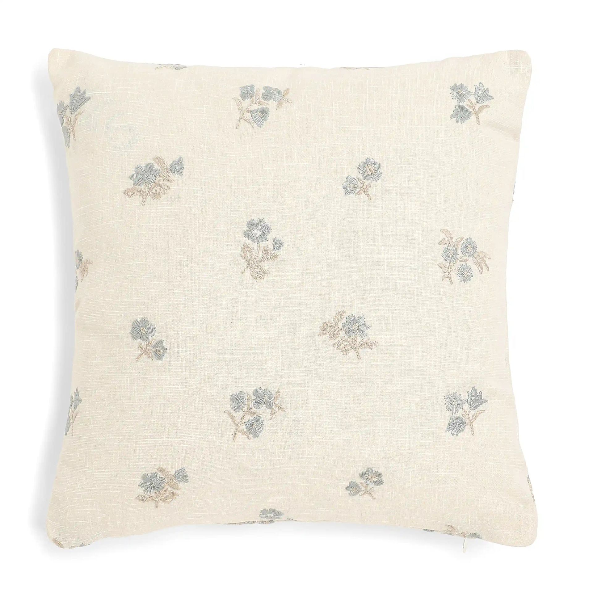 Indian Heritage Polyester Blend Aqua Breeze Cushion Cover | Vissencia