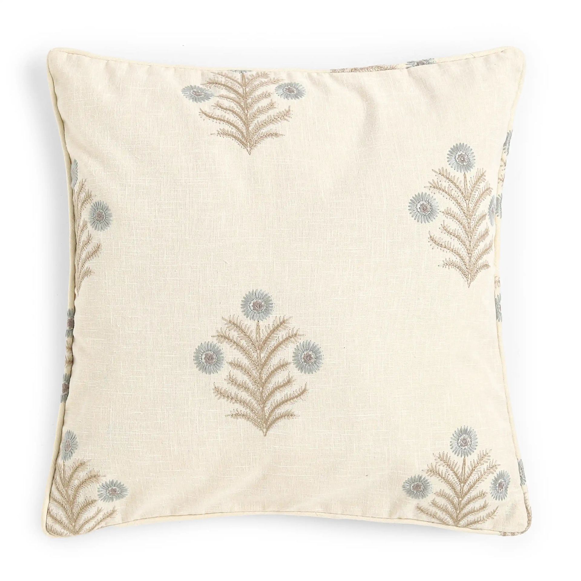 Indian Heritage Polyester Blend Ocean Cushion Cover | Vissencia