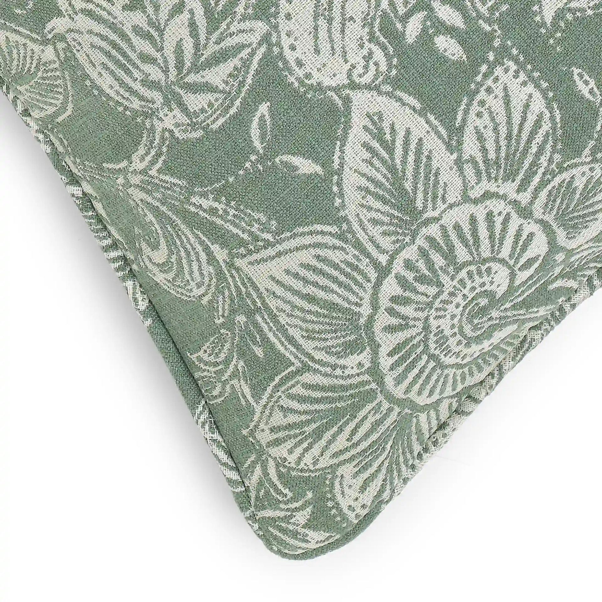 Indian Heritage Polyester Blend Forest Green Cushion Cover | Vissencia