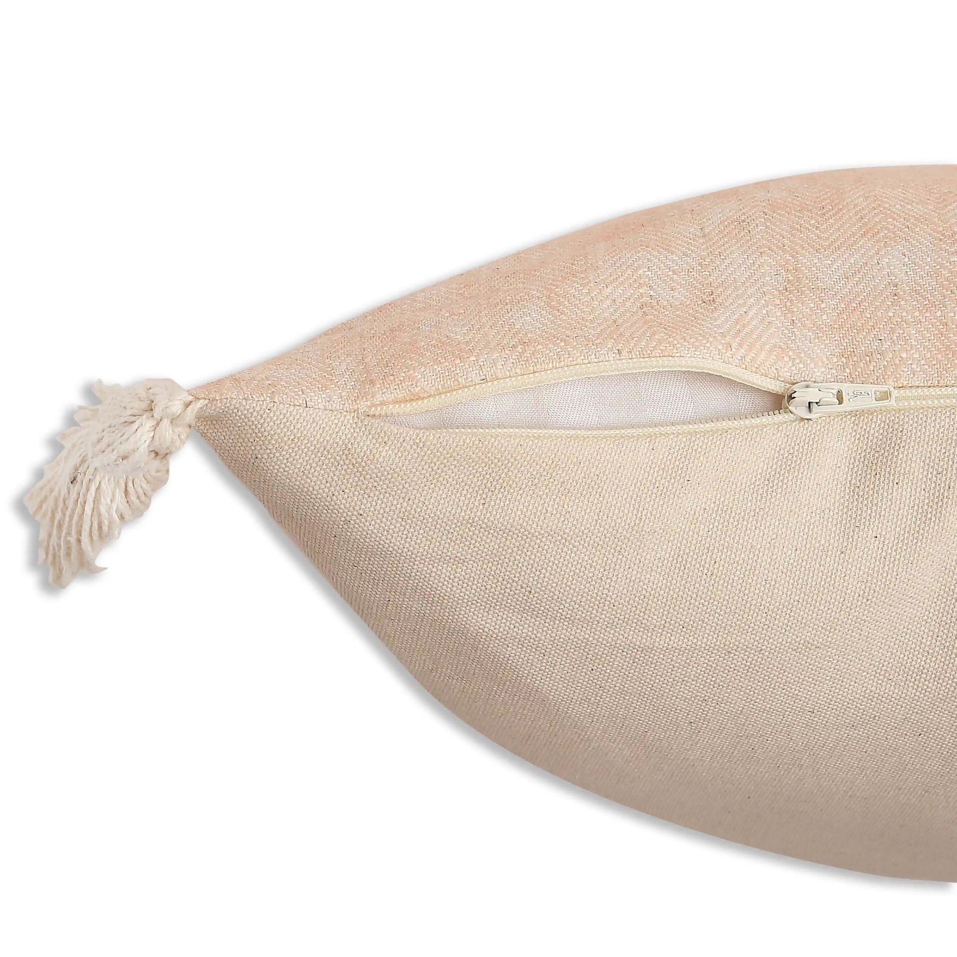 Indian Heritage Linen Blend Sunset Sorbet Cushion Cover | Vissencia