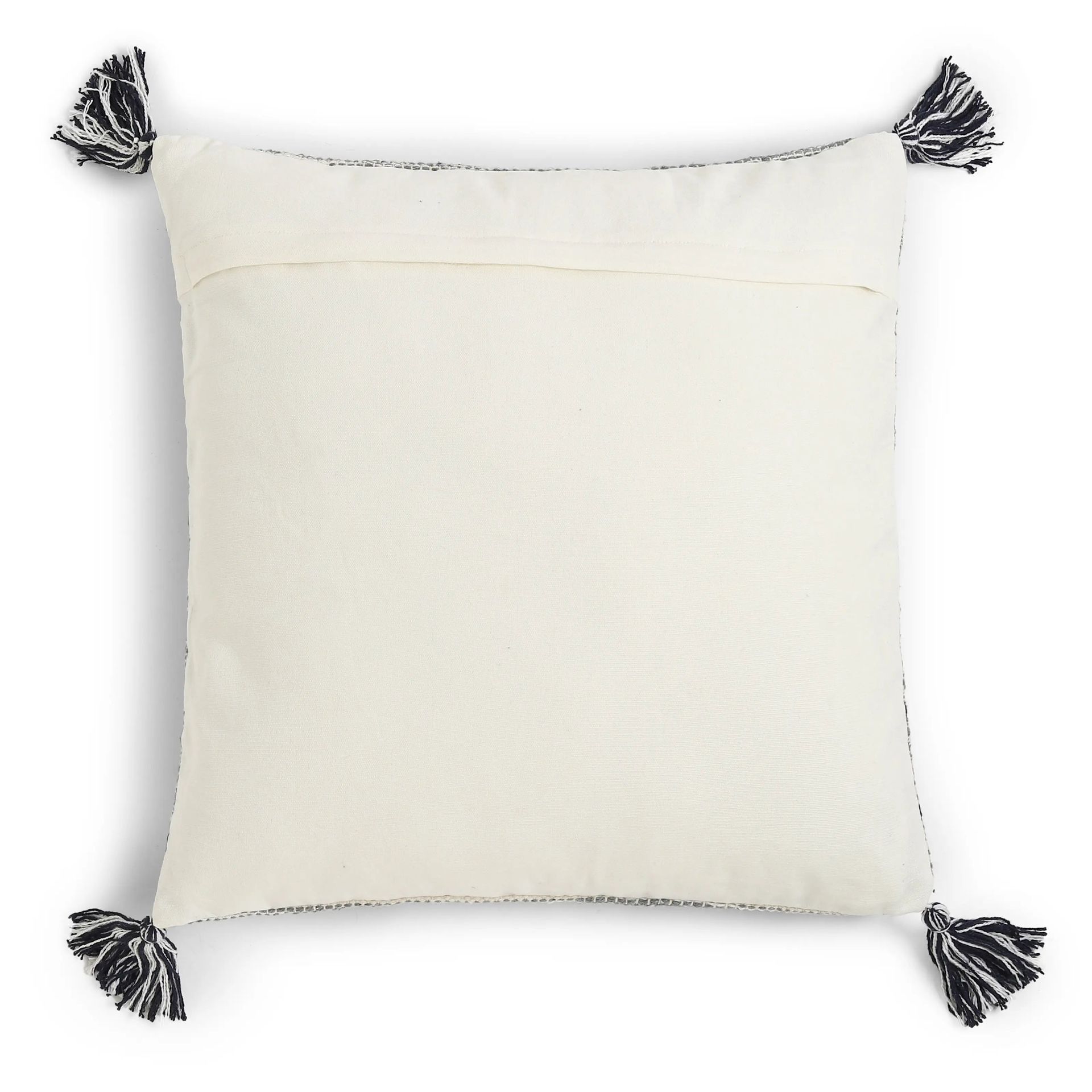 Geometric 100% Cotton Stormy Slate Cushion Cover | Vissencia