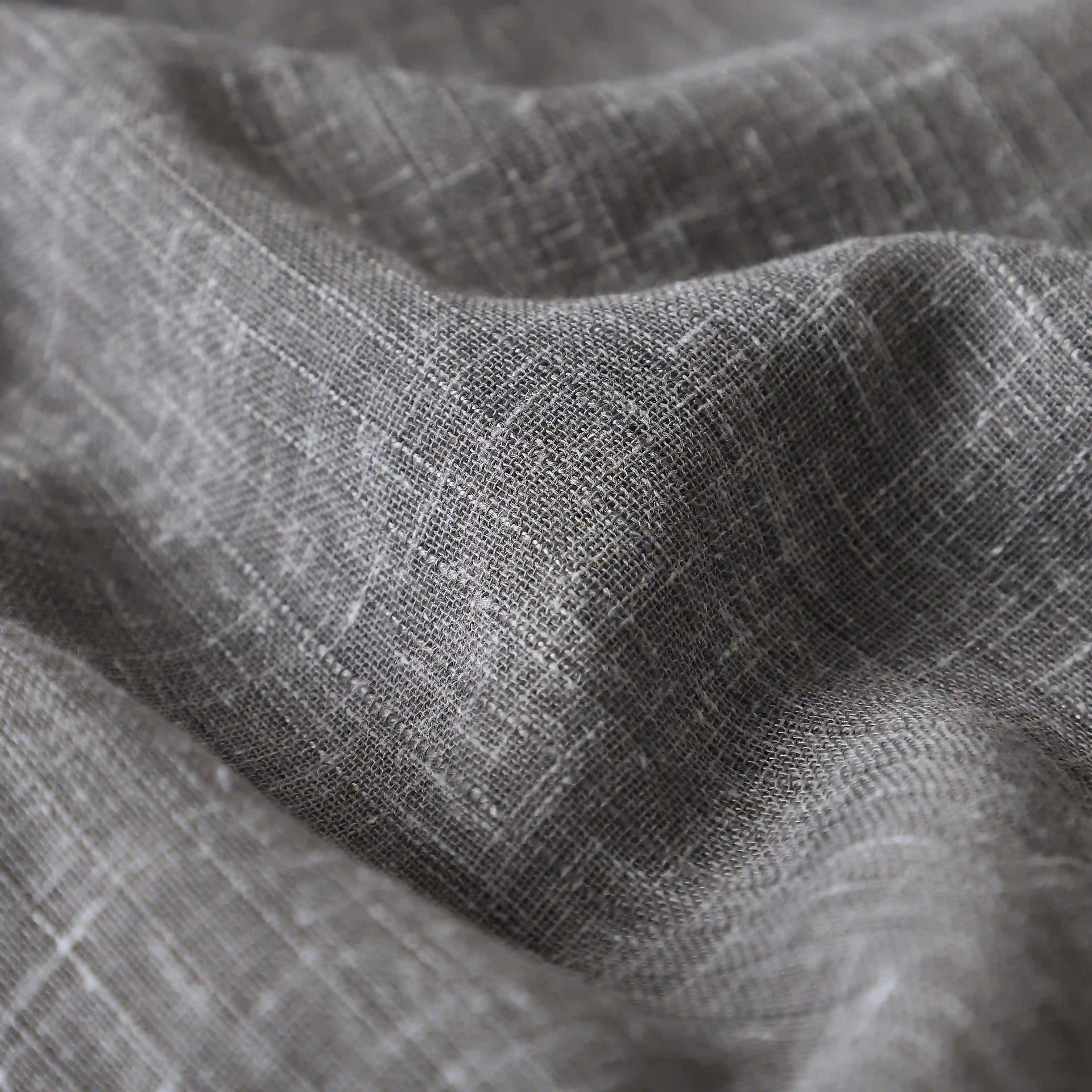 Sheer Polyester Cotton Linen blend Slate Set of 2 Window Curtains | Velina
