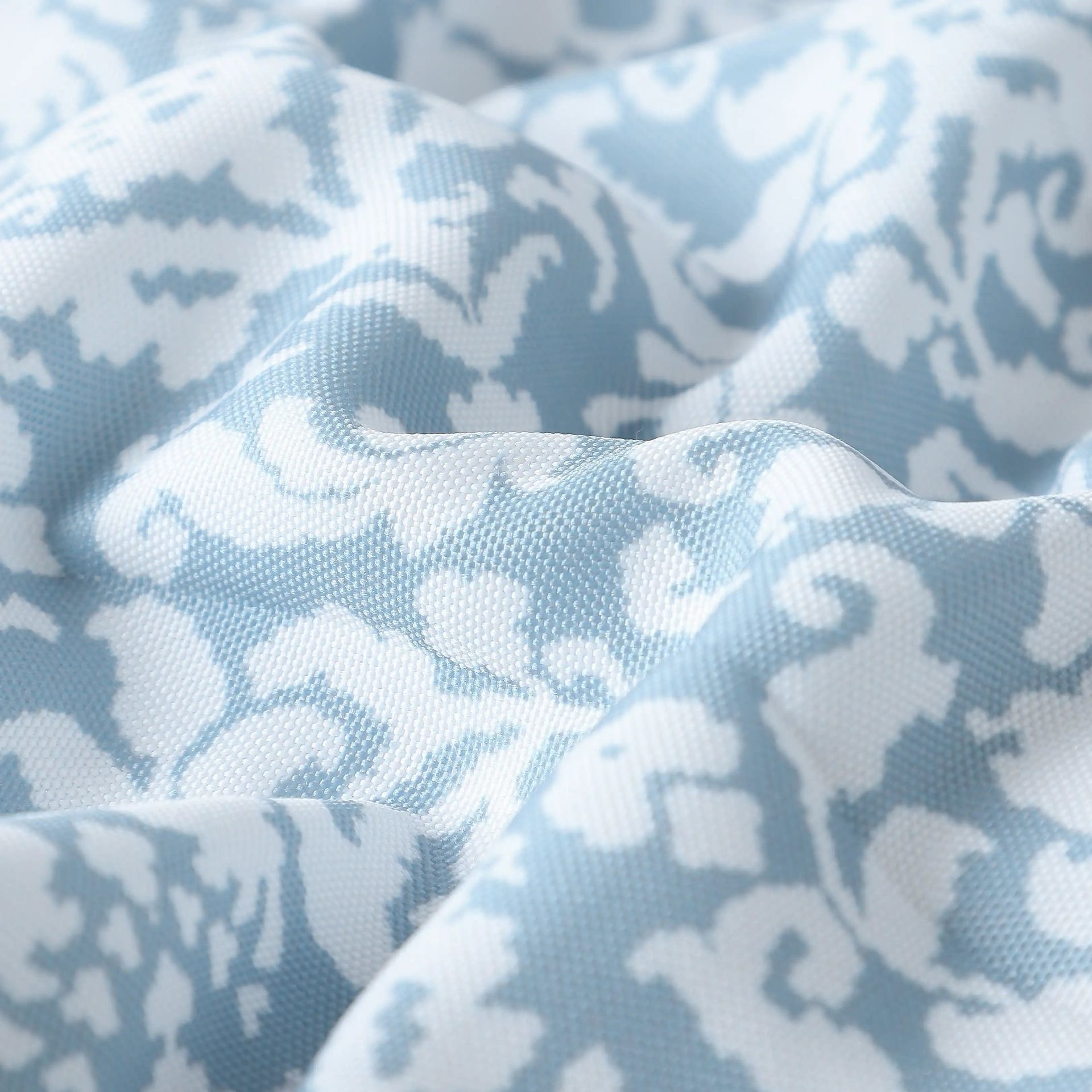 Indian Heritage 100% Polyester Pale Blue Set of 2 Long Door Curtains | Chippa Lane