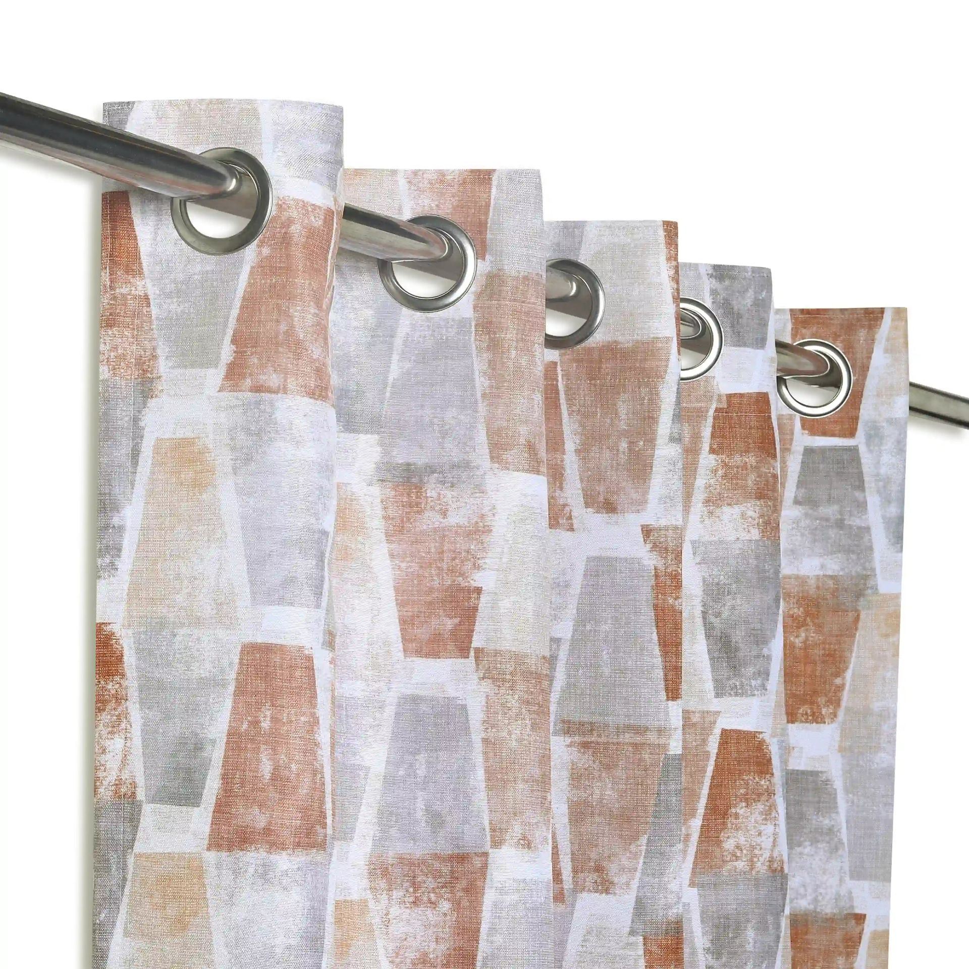 Geometric 100% Polyester Hazel Set of 2 Window Curtains | Chippa Lane