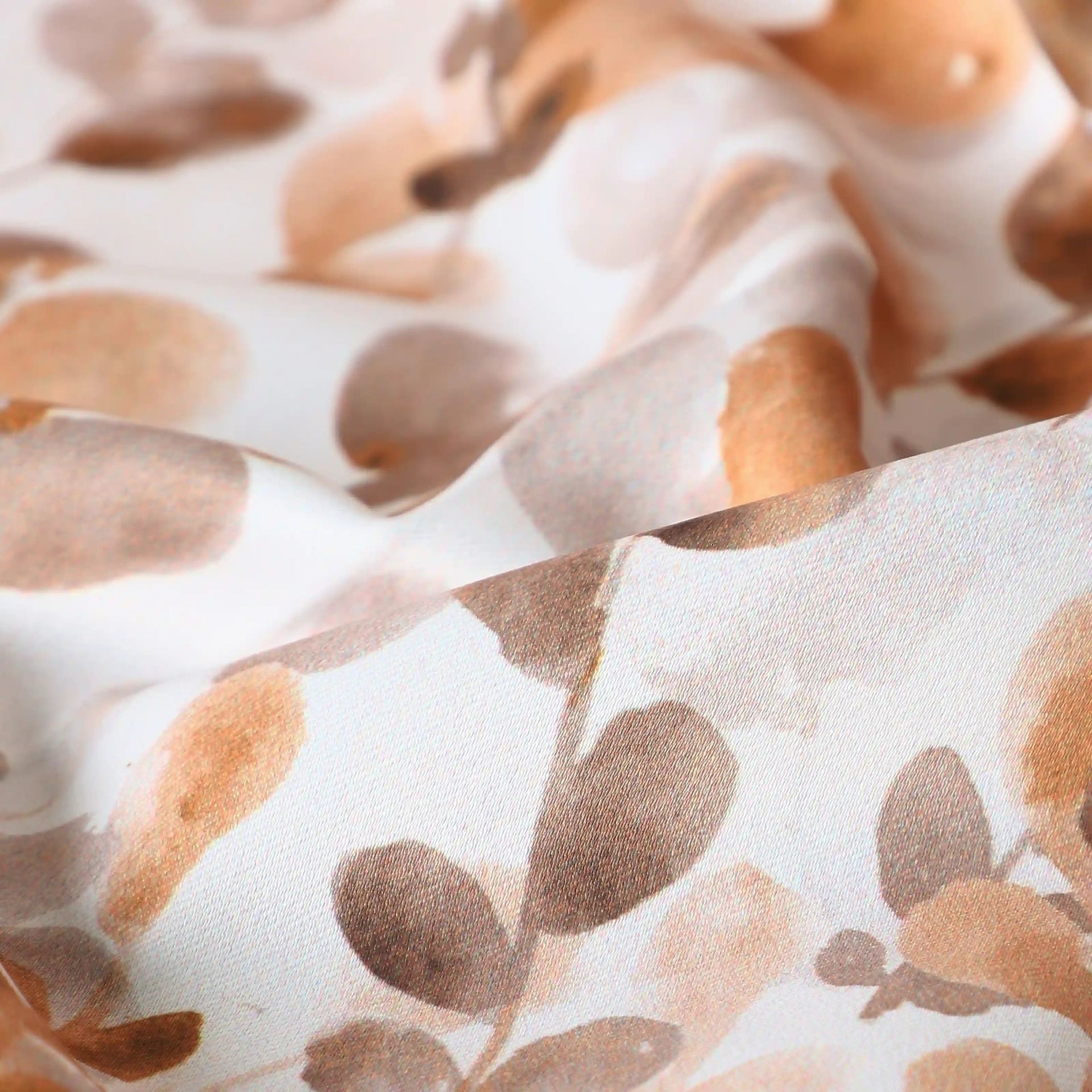 Floral 100% Polyester Clay Set of 2 Long Door Curtains | Bloomshire Classic