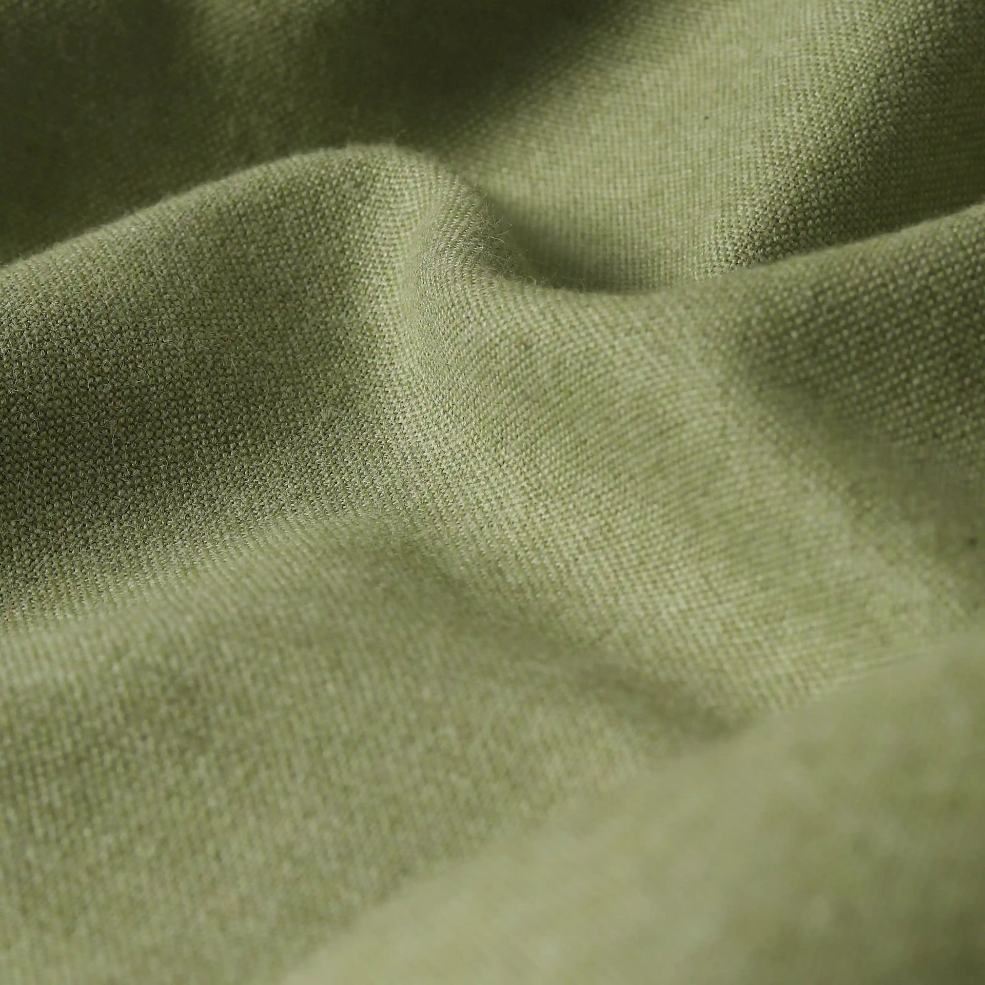 Solid Dyed 100% Cotton Soft Moss Set of 2 Window Curtains | Pelushe