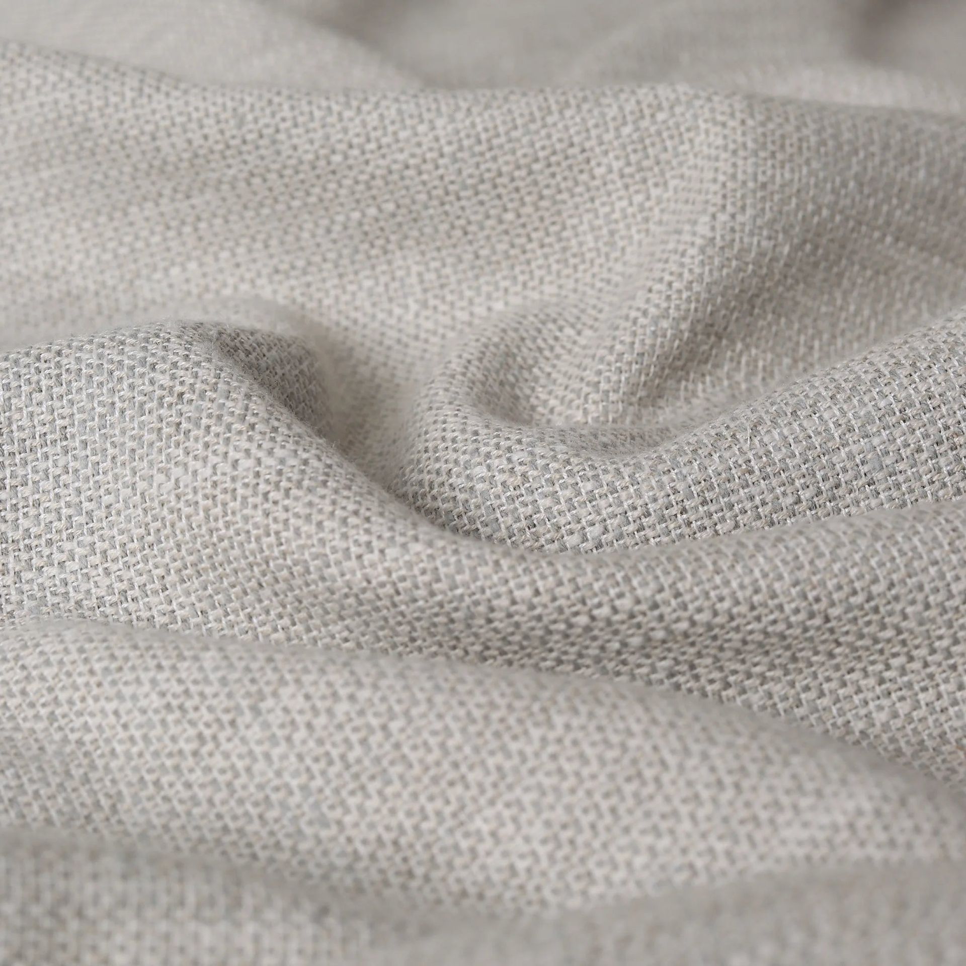 Solid Dyed Cotton Polyester Viscose Linen blend Cloud Set of 2 Long Door Curtains | Paleto