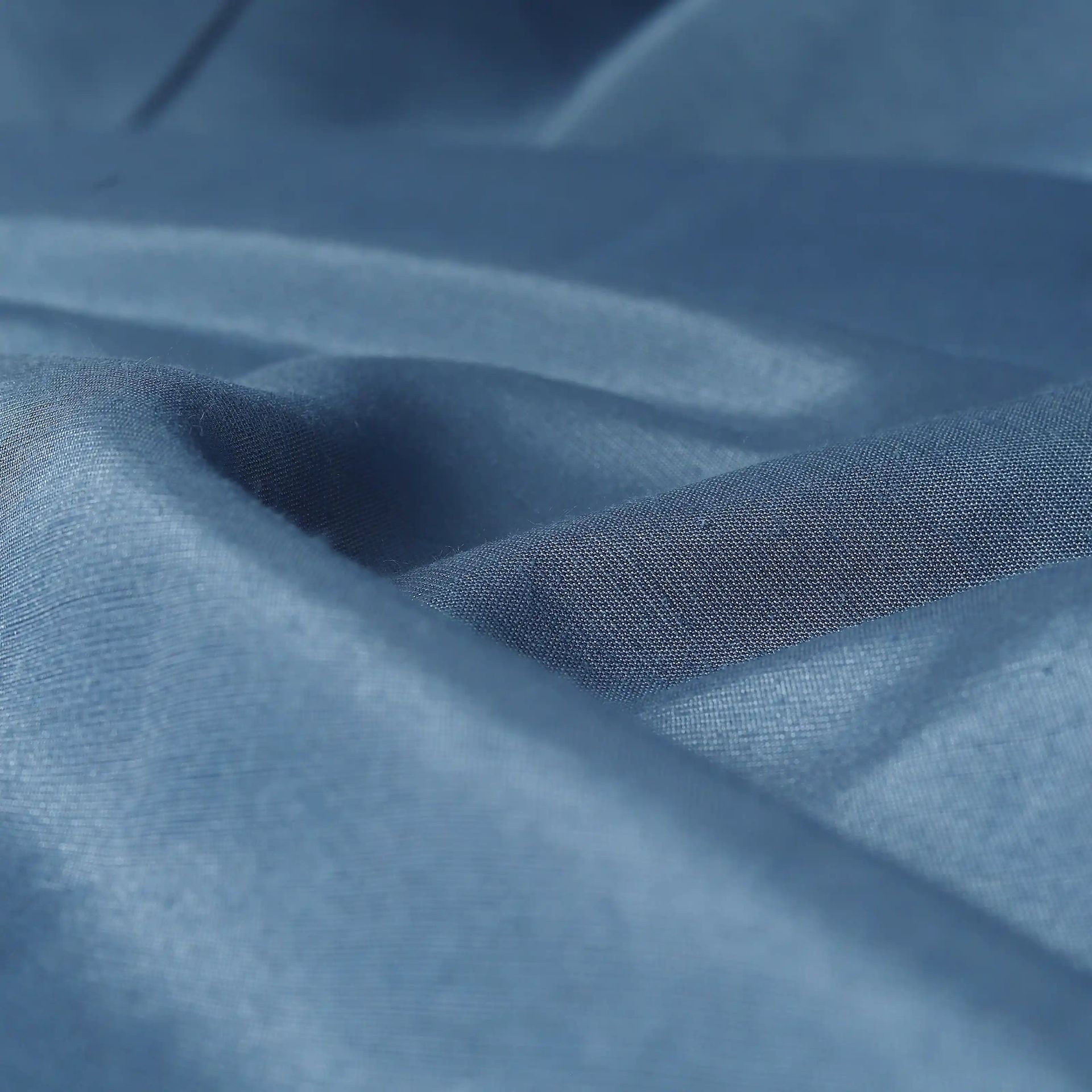 Solid Dyed Linen Cotton Polyester blend Denim Set of 2 Door Curtains | Paleto