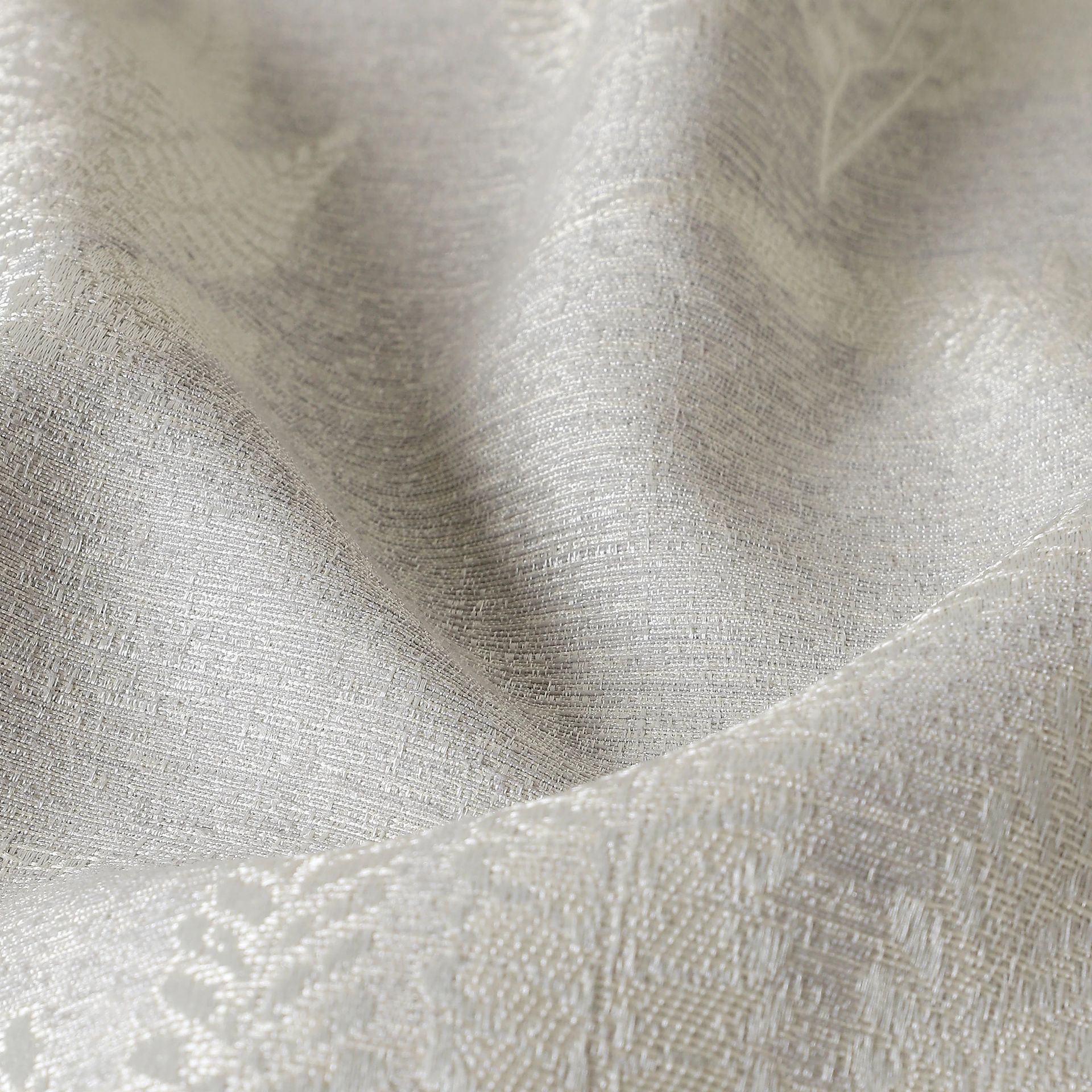 Jacquard Polyester Cotton blend Soft Fawn Set of 2 Long Door Curtains | De Jacquard Classic