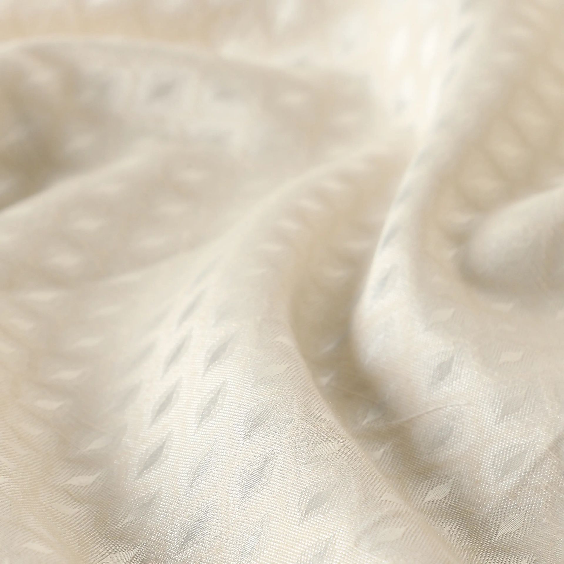 Jacquard Polyester Cotton blend Creamy Dune Set of 2 Long Door Curtains | De Jacquard Classic