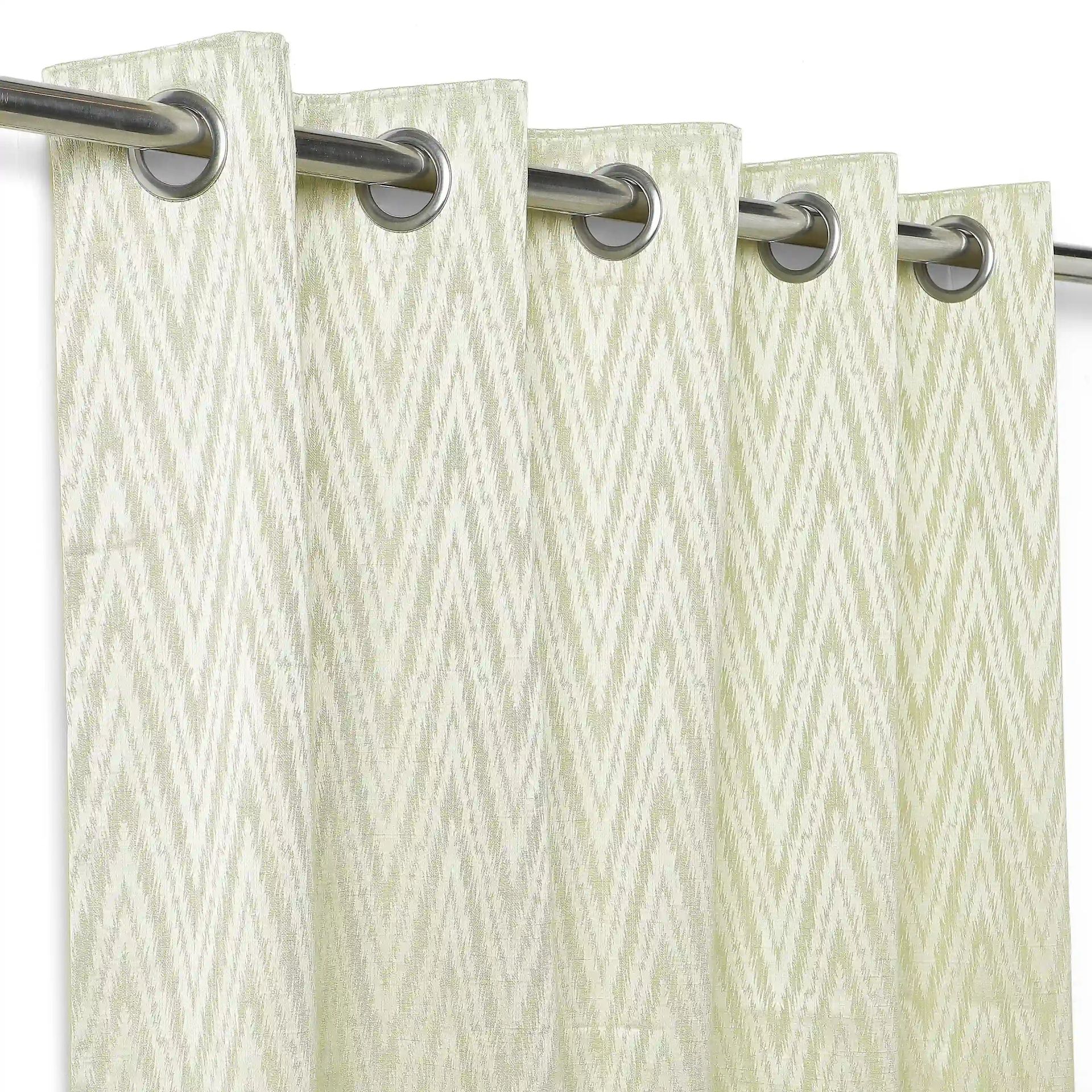 Jacquard Polyester Cotton blend Pollen Set of 2 Window Curtains | De Jacquard Classic