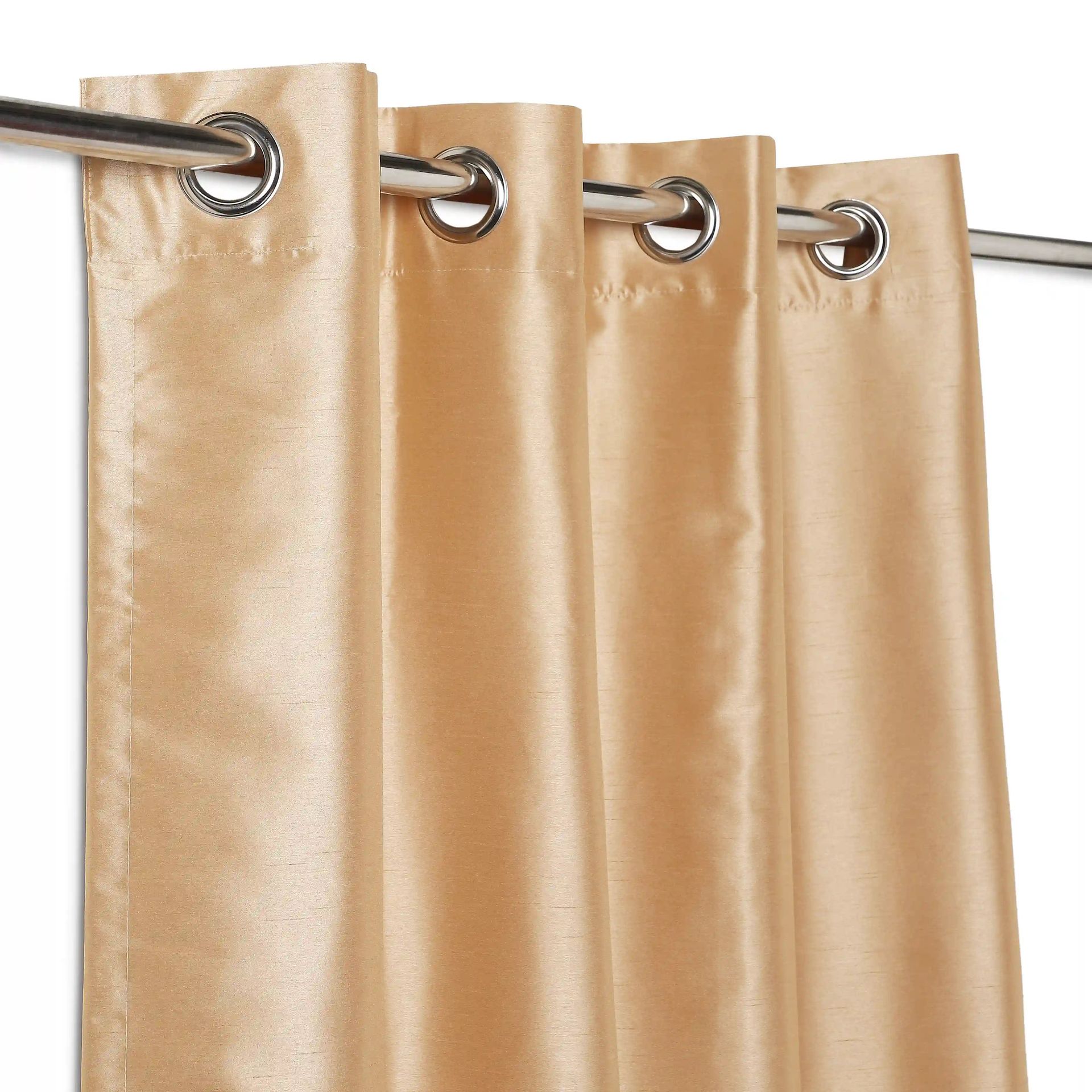 Solid Dyed 100% Polyester Warm Haze Set of 2 Door Curtains | Paleto