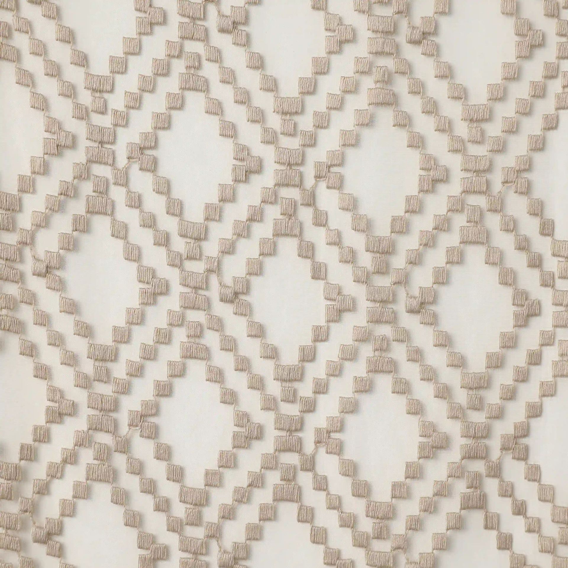 Sheer 100% Polyester Pebble Taupe Set of 2 Door Curtains | Velina