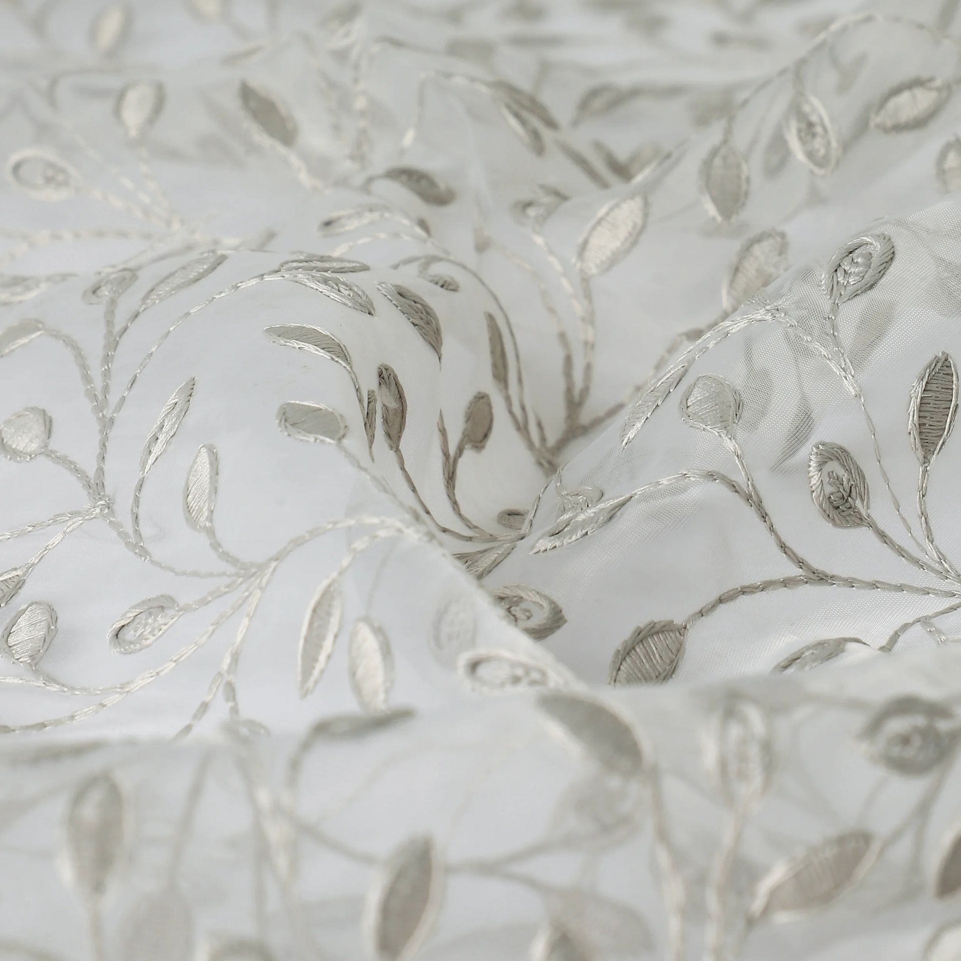Sheer 100% Polyester Cement Set of 2 Door Curtains | Velina
