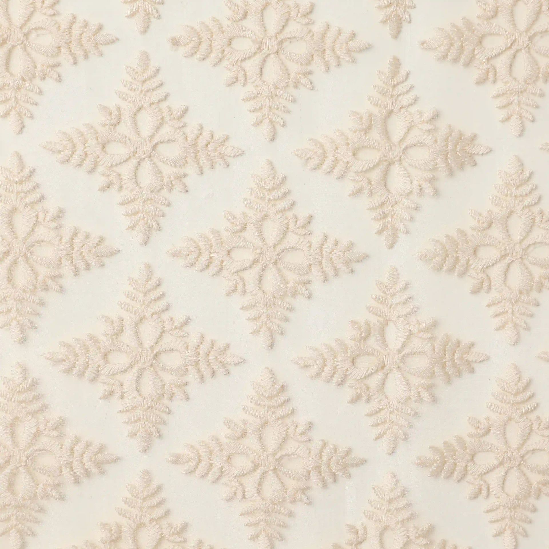 Sheer 100% Polyester Vanilla Cream Set of 2 Door Curtains | Velina