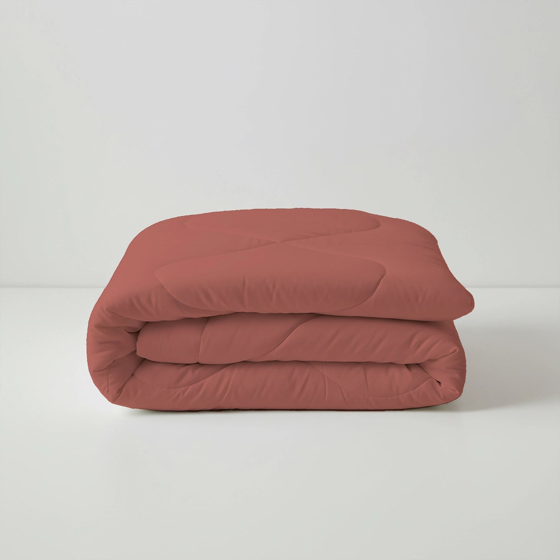 Solid 300 GSM 100% Cotton Burnt Sienna & Peach King Comforter | Plumelle
