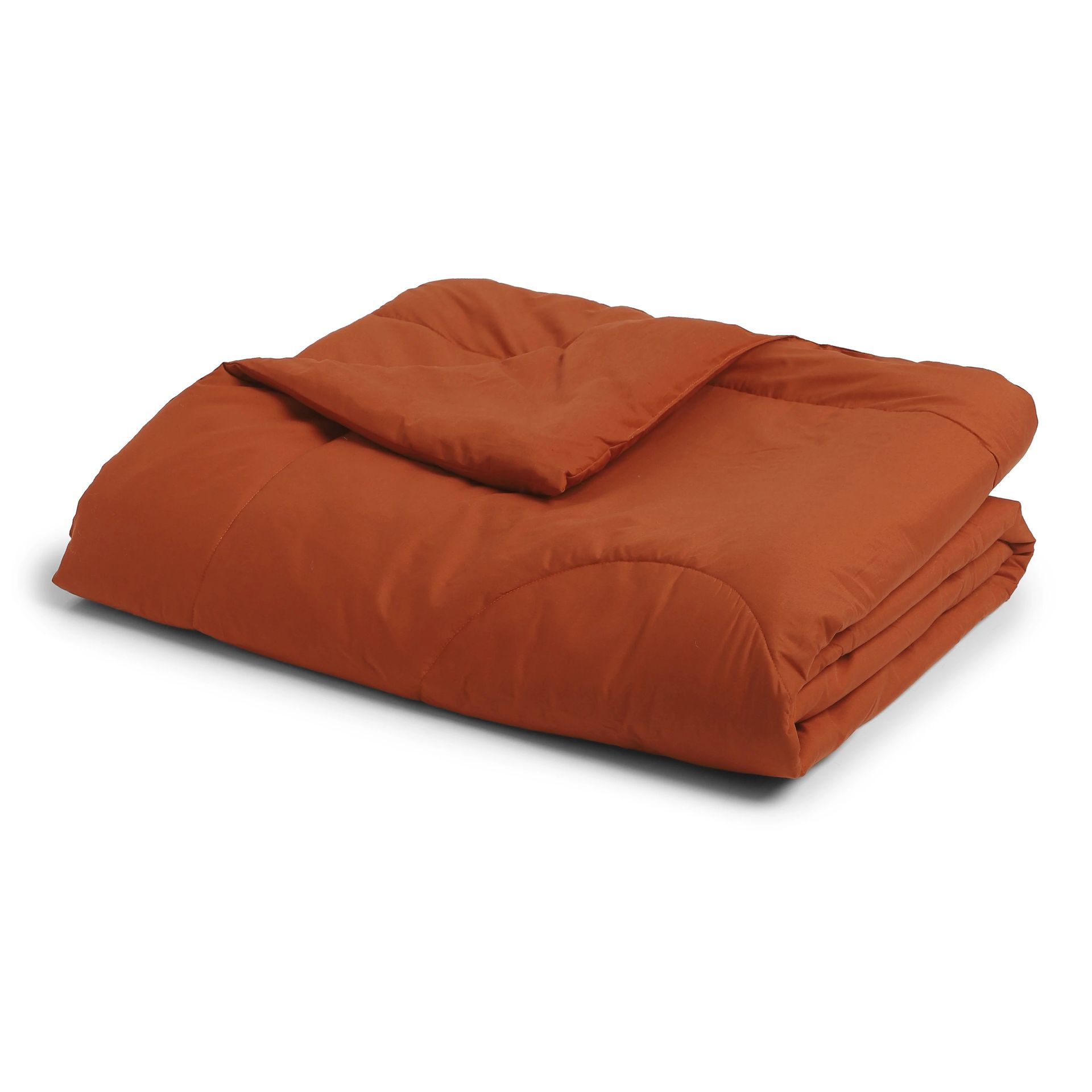 Solid Dyed 120 GSM Cotton Rust Double Comforter | Paleto