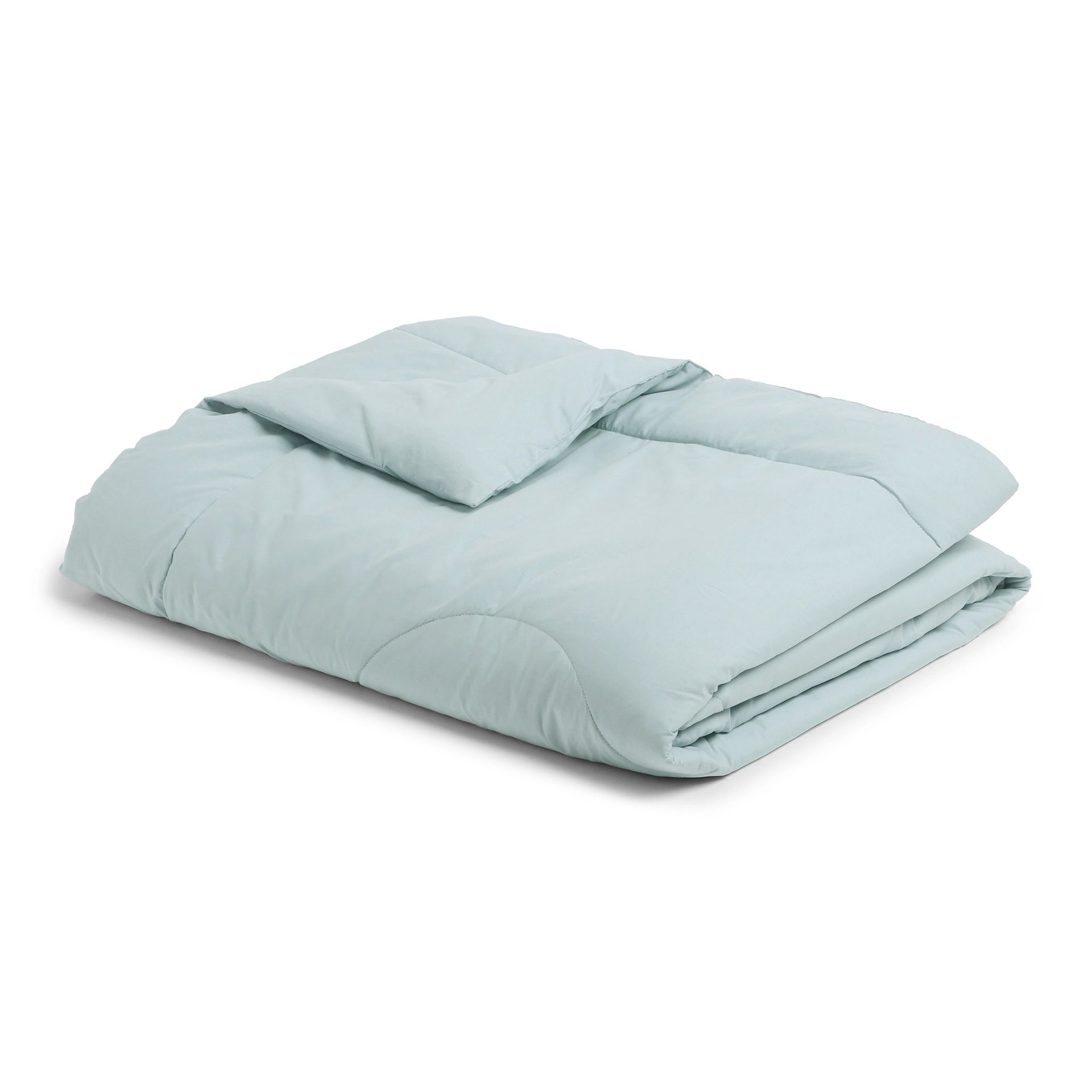 Solid Dyed 120 GSM Cotton Blue Sky Double Comforter | Paleto