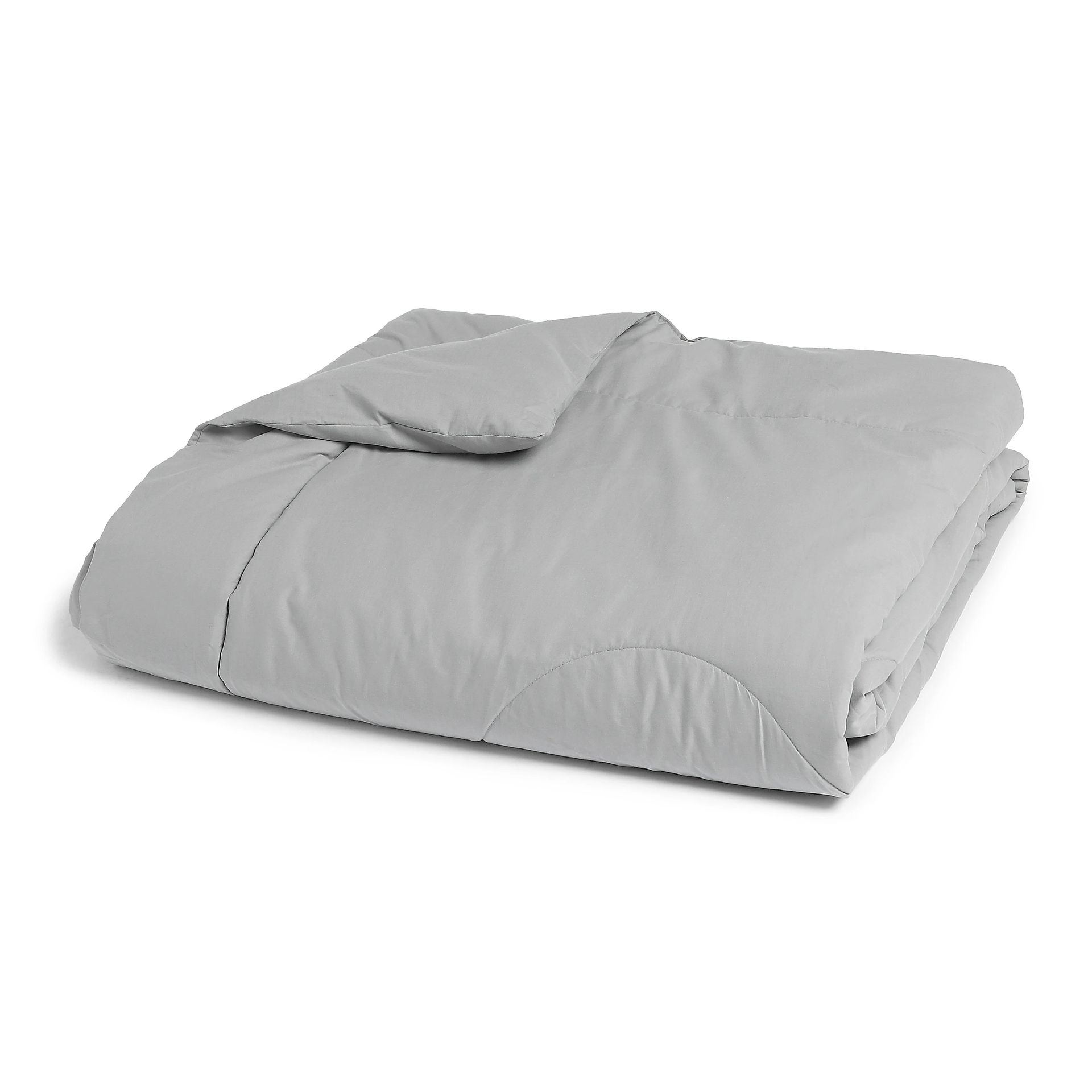 Solid Dyed 120 GSM Cotton Grey Double Comforter | Paleto