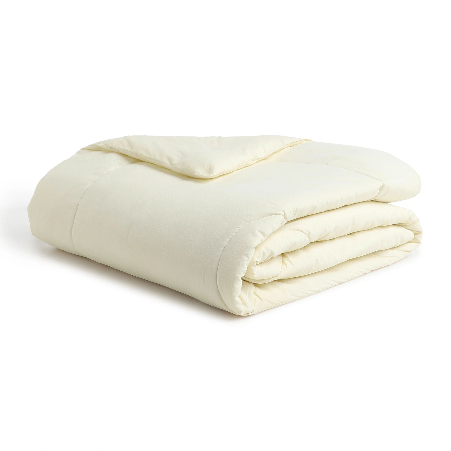 Solid Dyed 120 GSM Cotton Ivory Double Comforter | Paleto