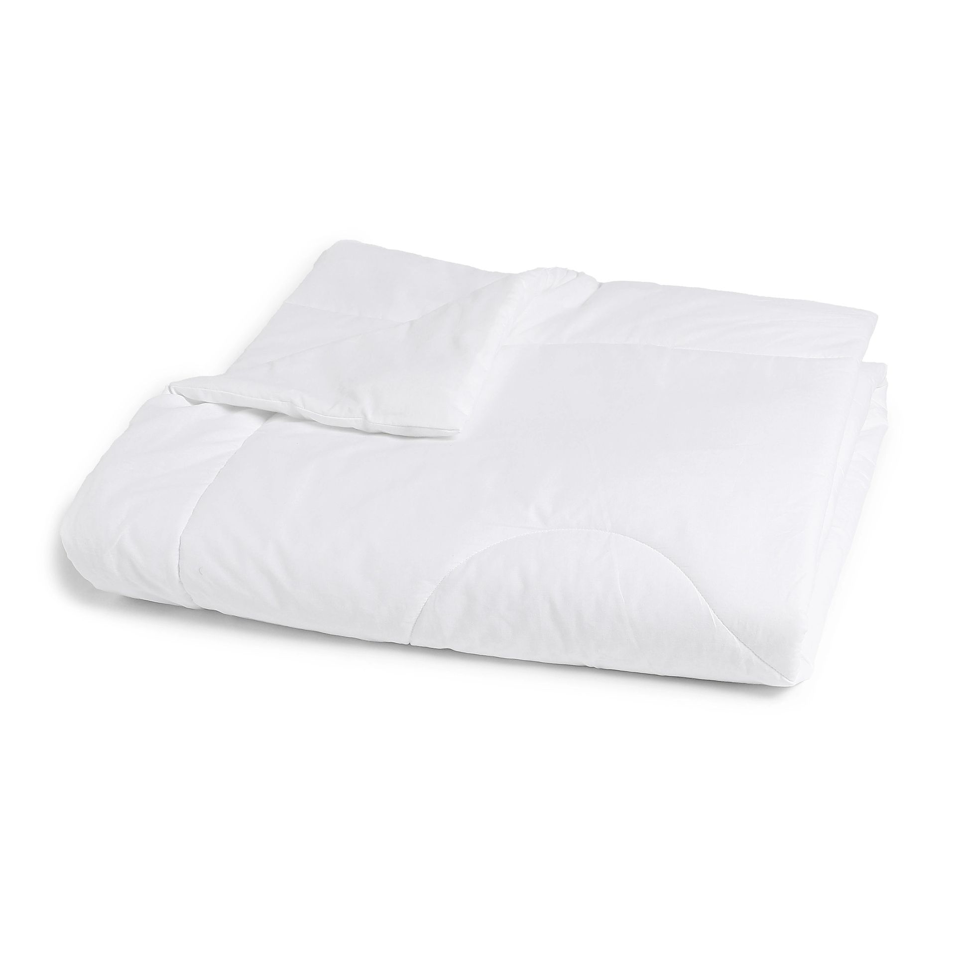 Solid Dyed 120 GSM Cotton White Double Comforter | Paleto