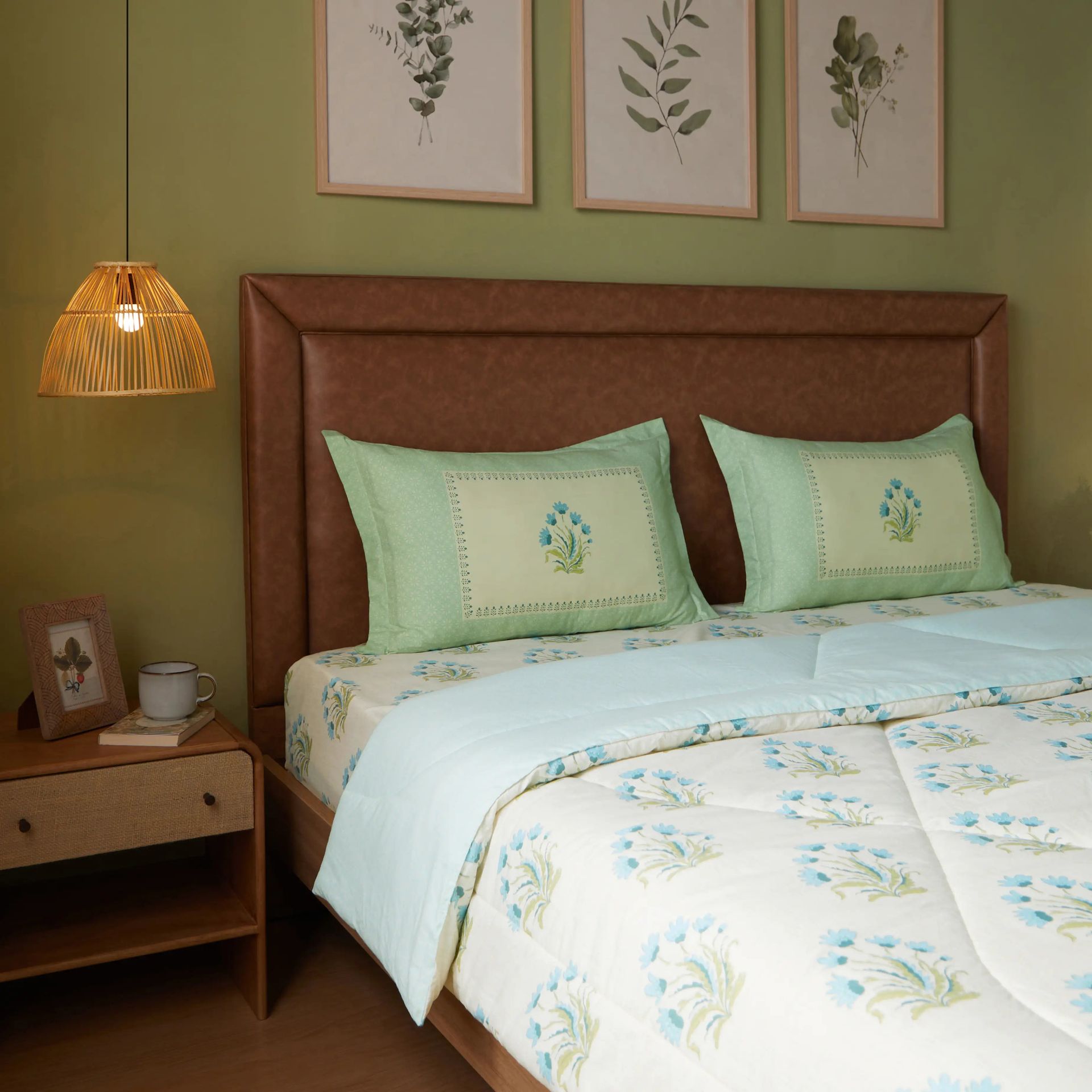 Indian Heritage GSM 100% Cotton Indian Sage Double Comforter | Chippa Lane