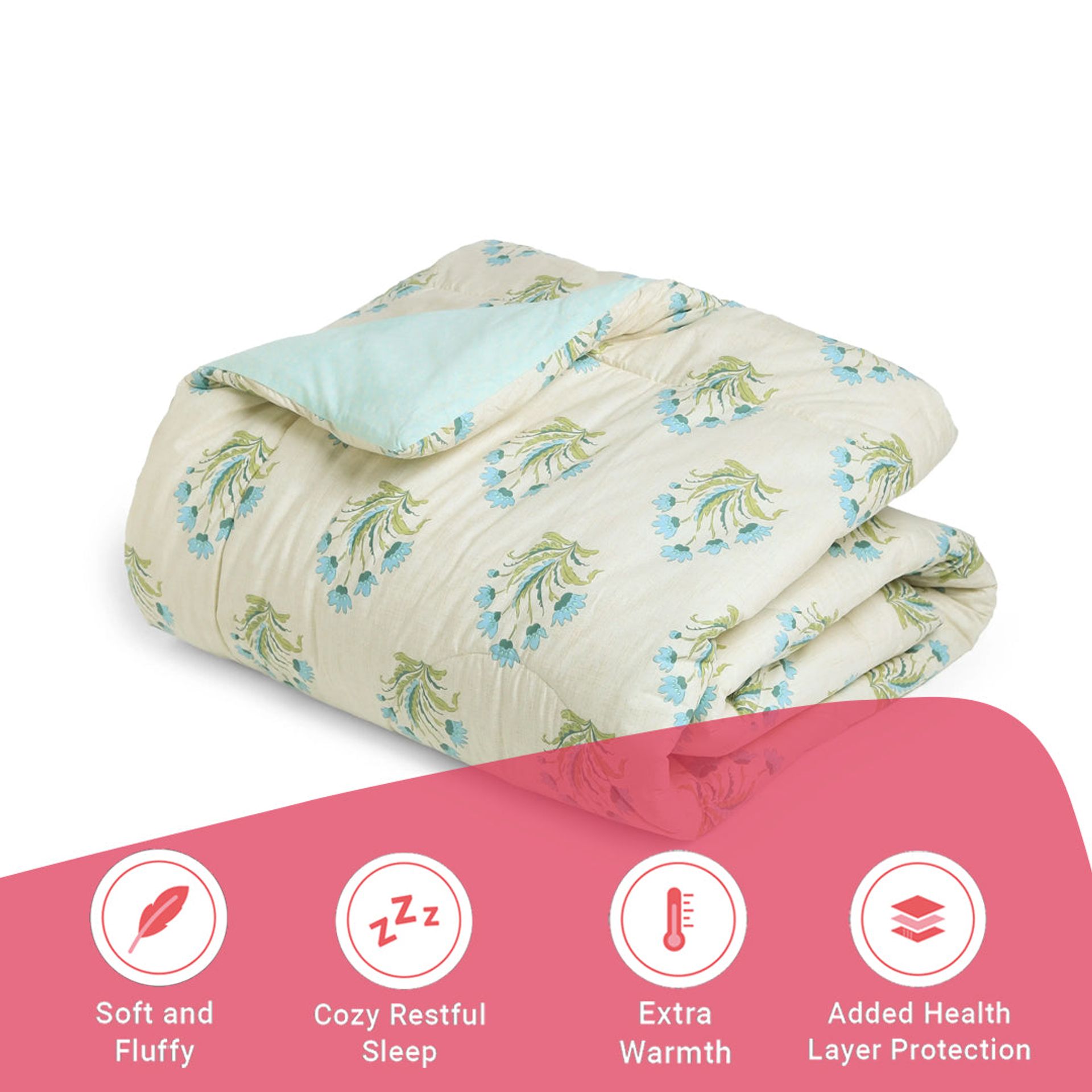 Indian Heritage GSM 100% Cotton Indian Sage Double Comforter | Chippa Lane