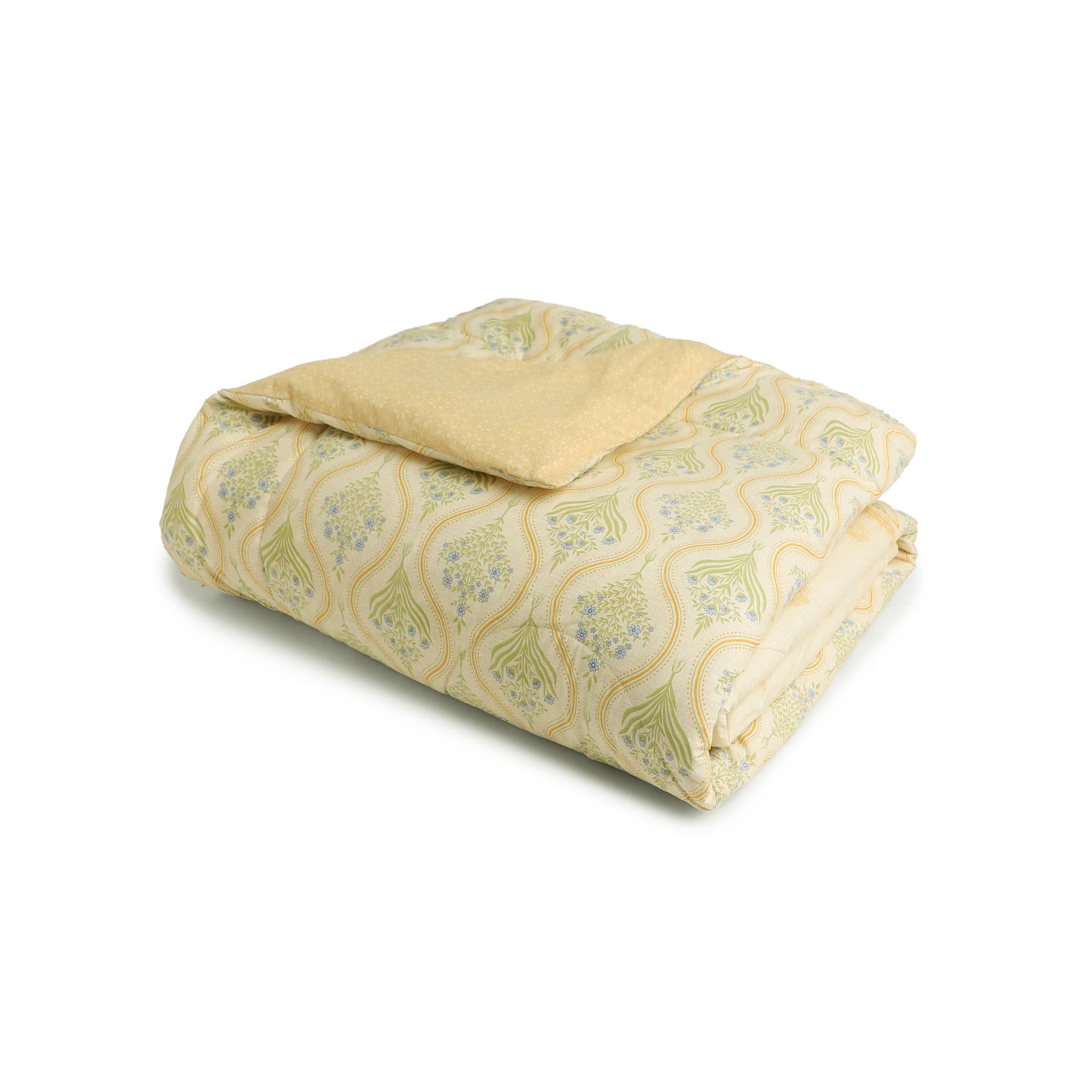 Indian Heritage GSM 100% Cotton Mustard Double Comforter | Chippa Lane